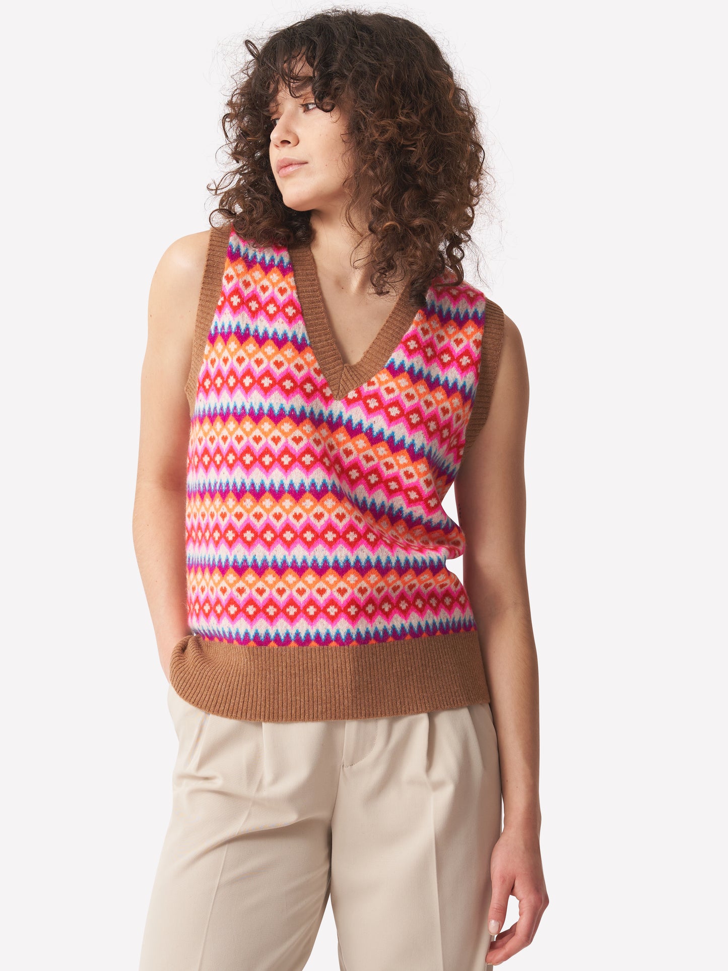 Farley Fairisle Cashmere Tank