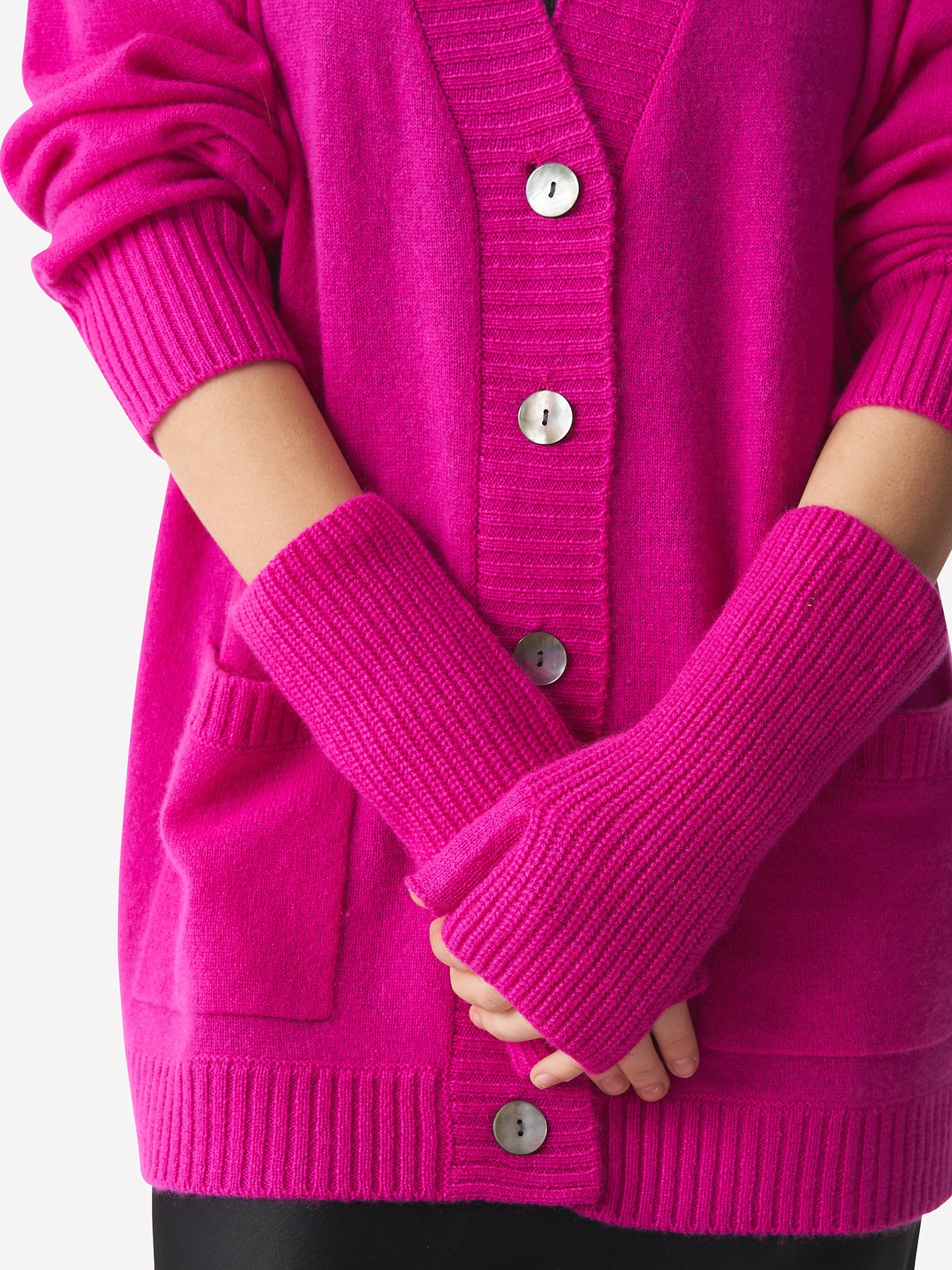 Ribbed Wrist Warmers Brodie Cashmere