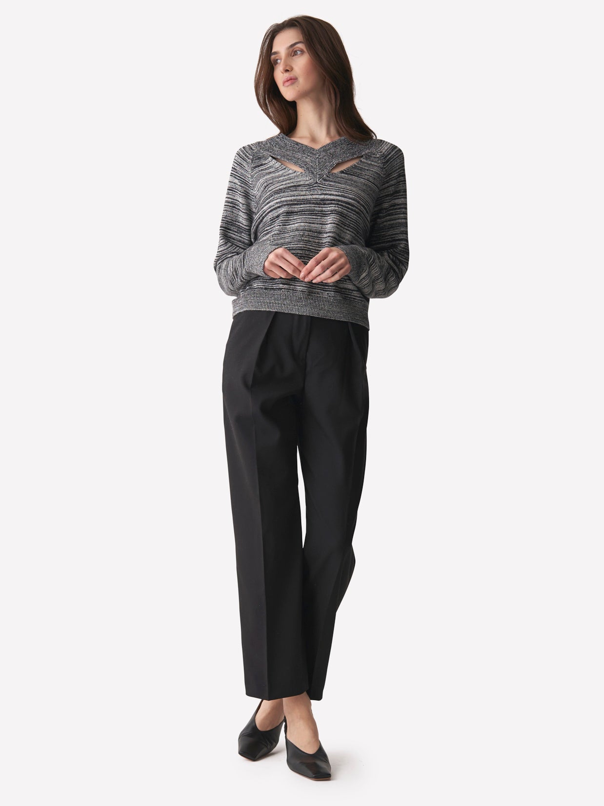 Elidi Marl V Neck Jumper