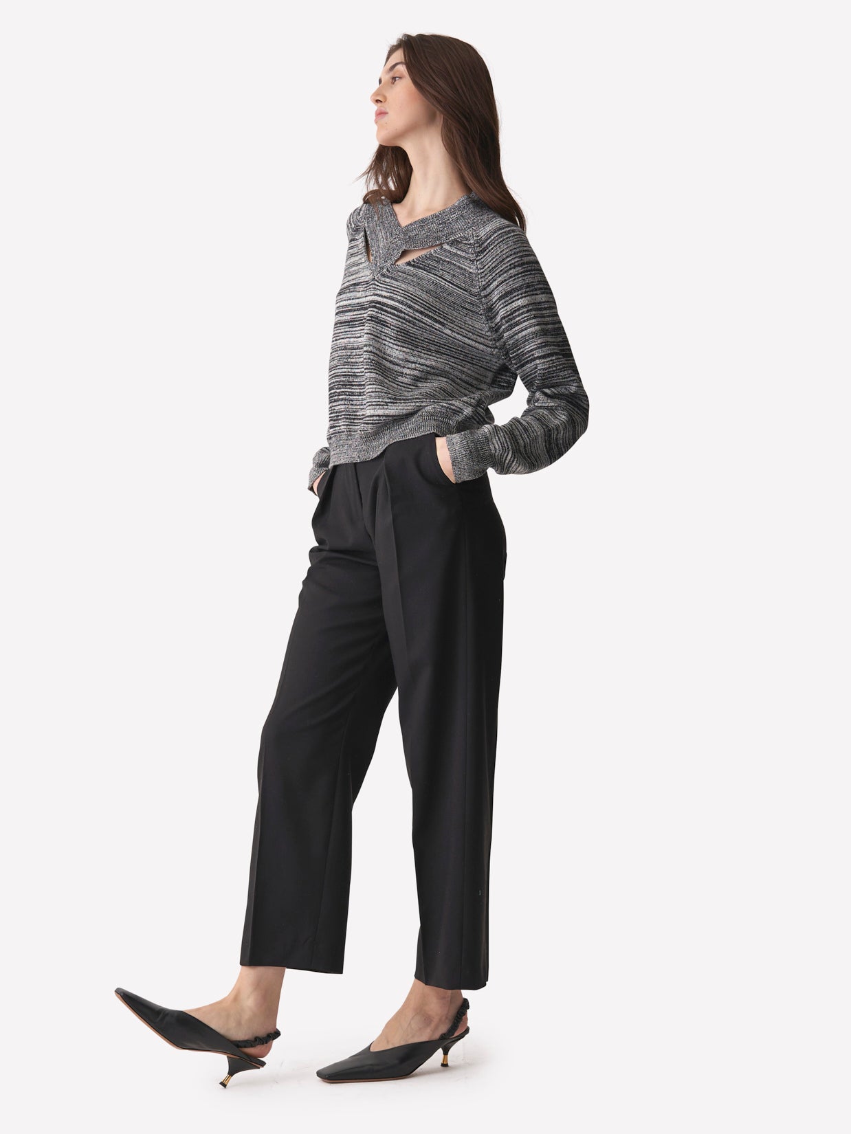 Elidi Marl V Neck Jumper