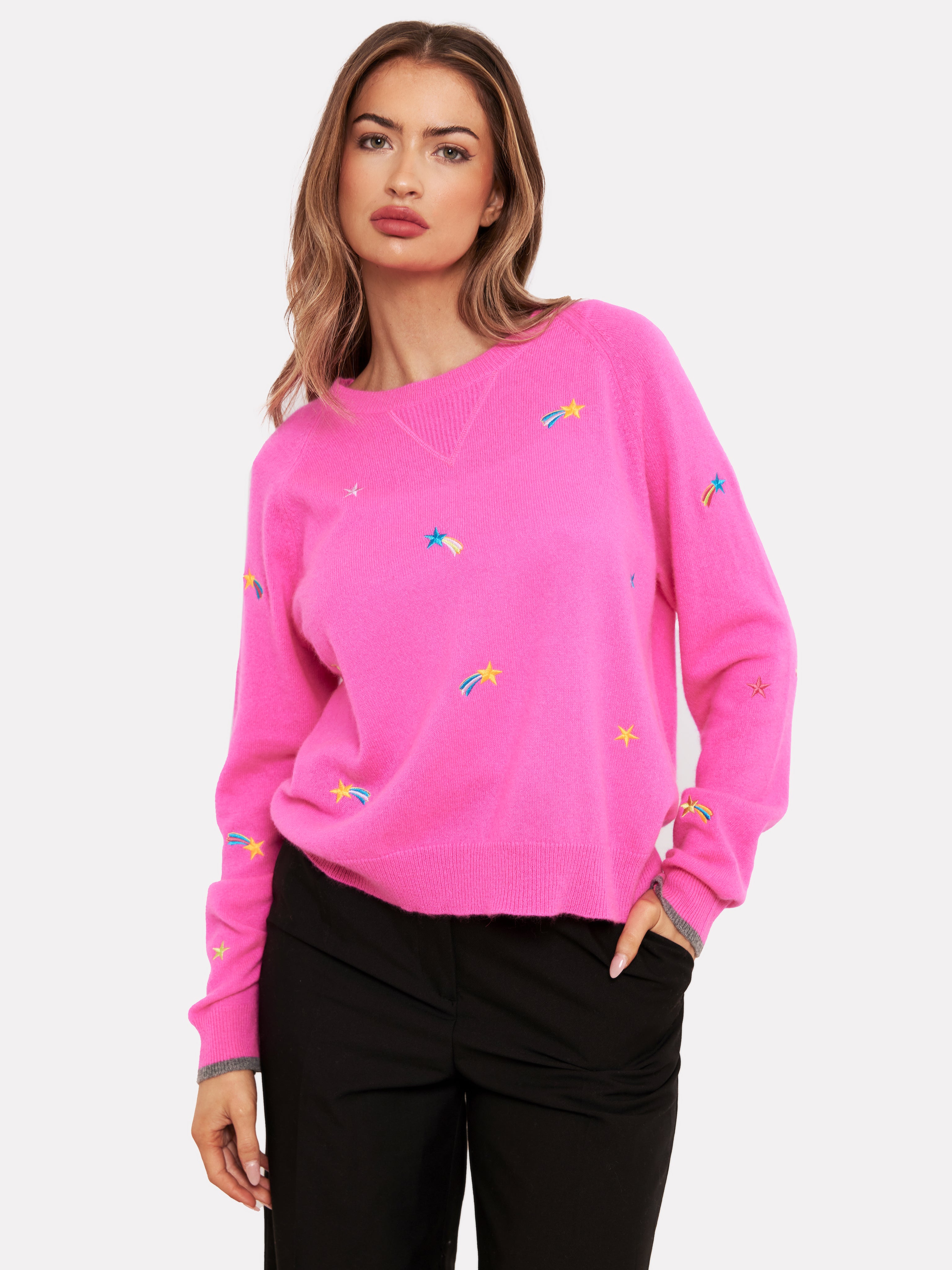 Brodie cashmere star sweater hotsell