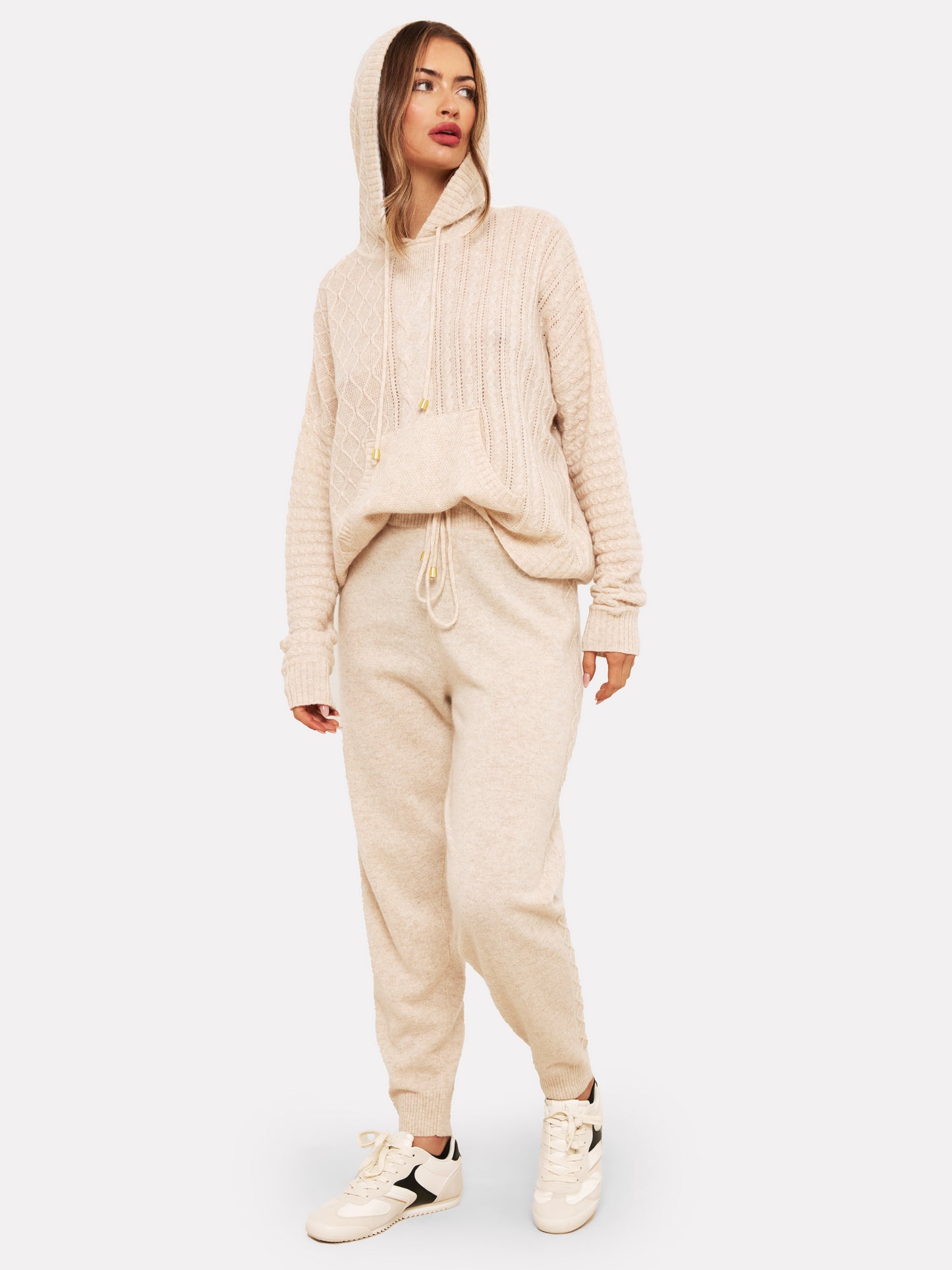 Cable Knit Cashmere Joggers