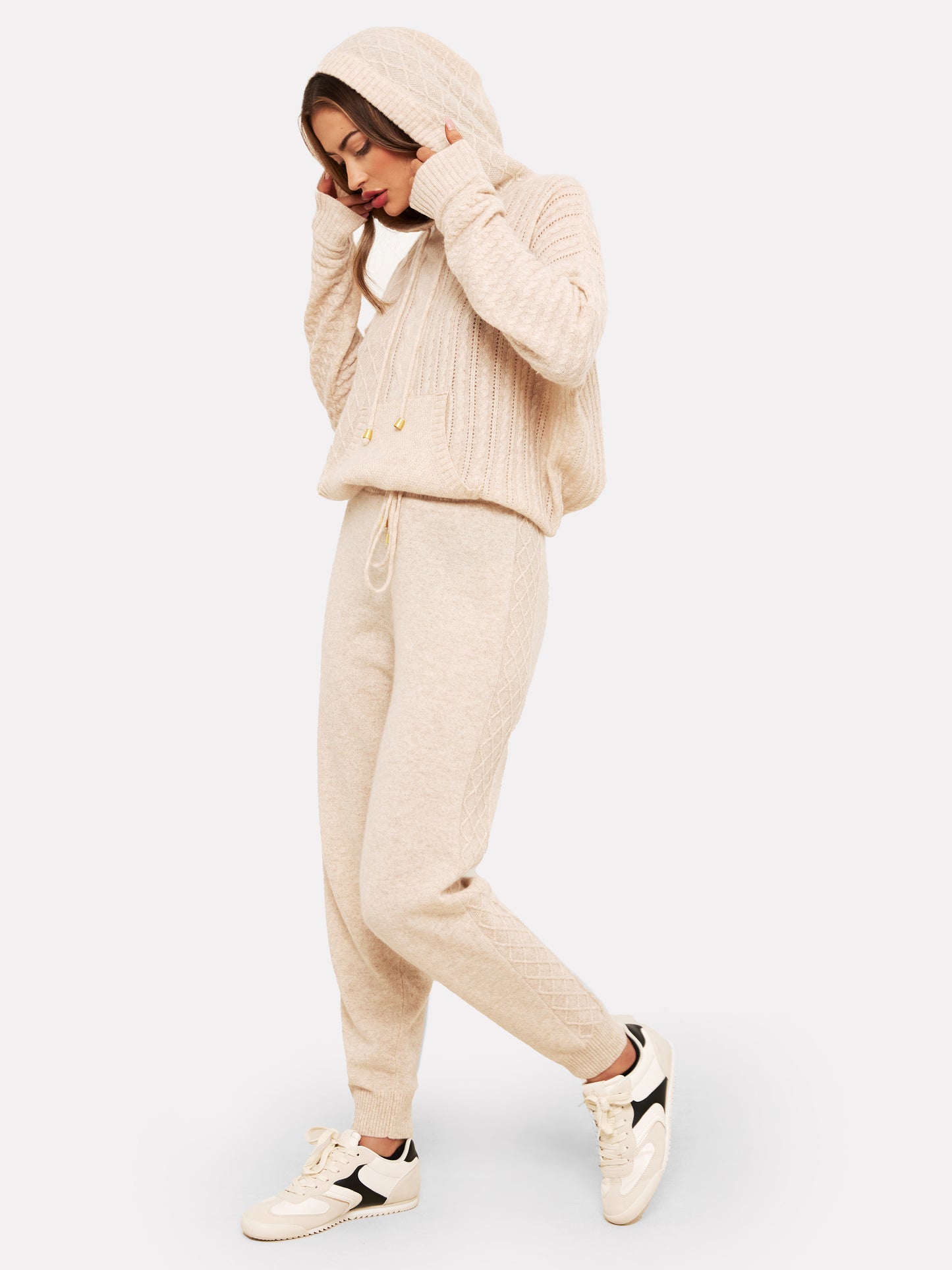 Cable Knit Cashmere Joggers