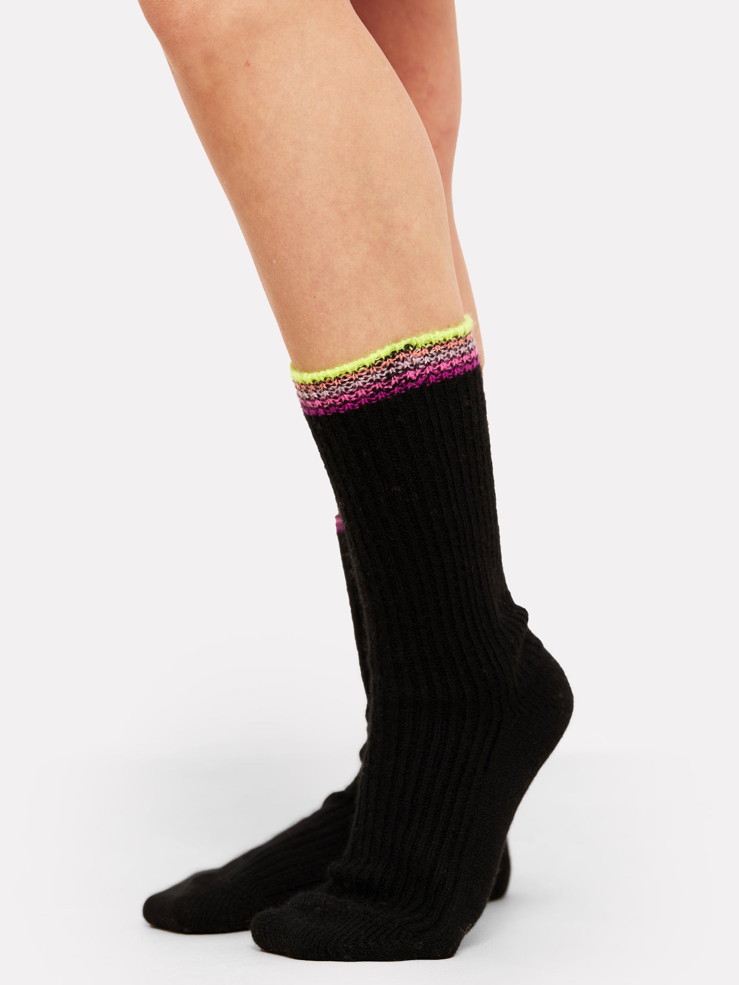 Rainbow Stripe Cashmere Socks