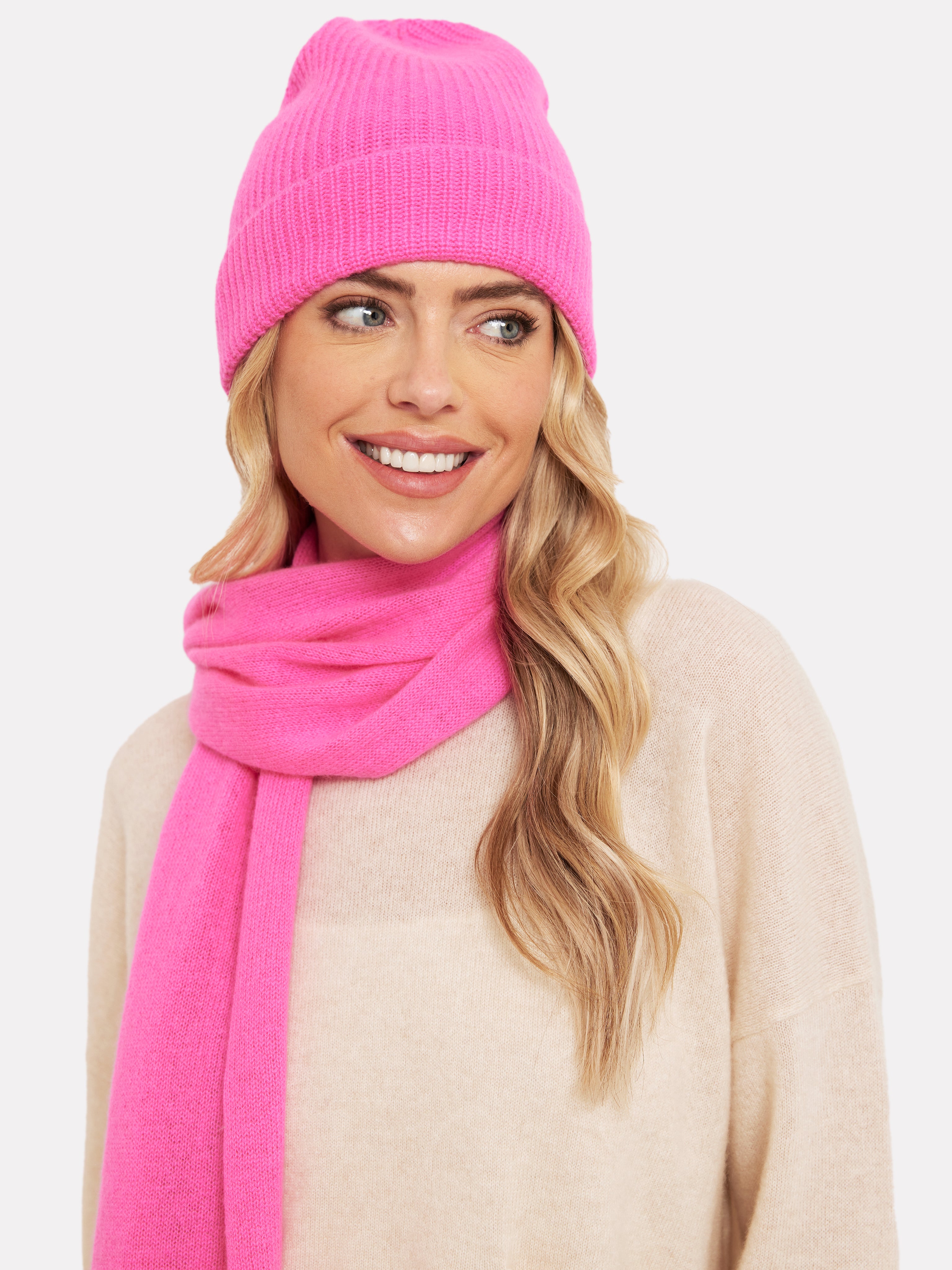 Rose Cashmere Beanie
