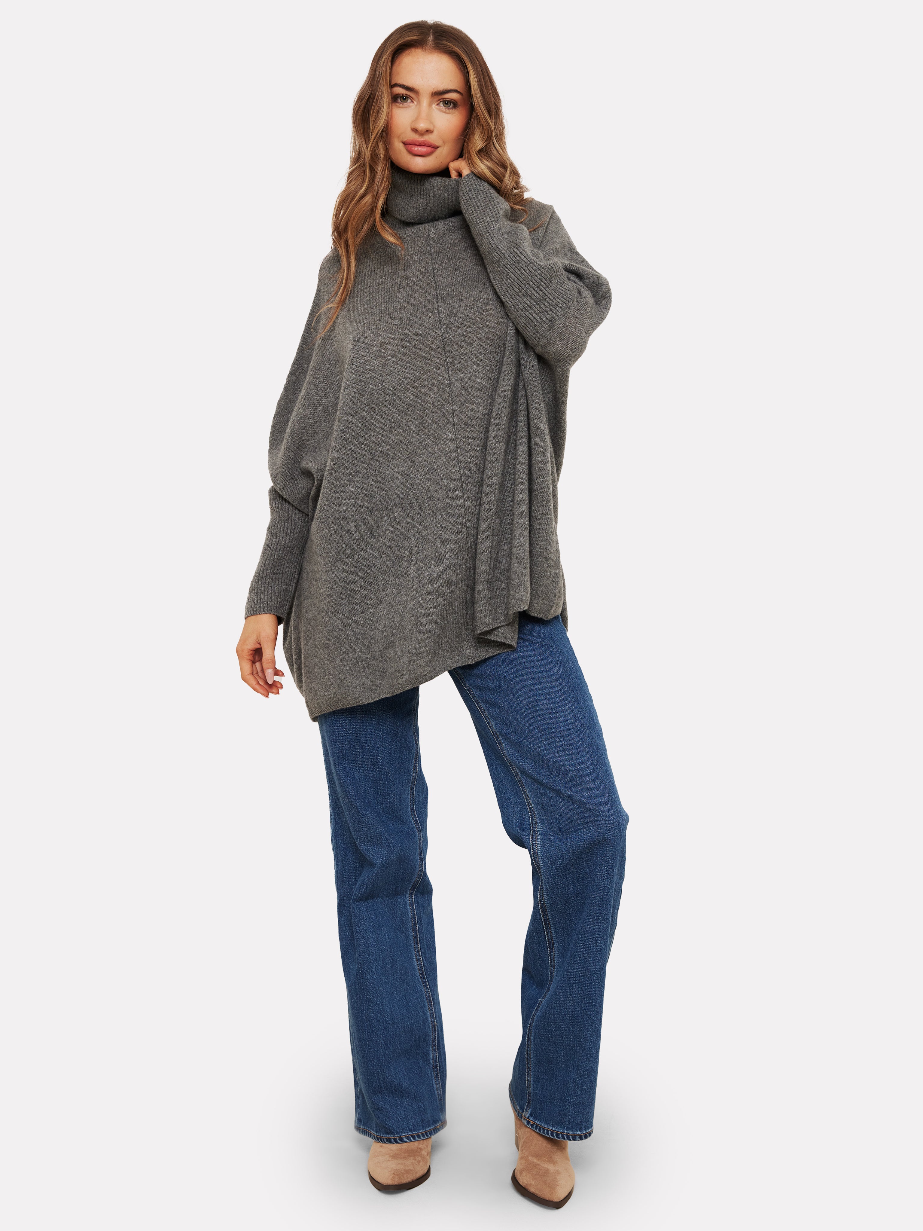 Brodie 100% Cashmere Pull-Over high quality Hoodie Poncho Sweater