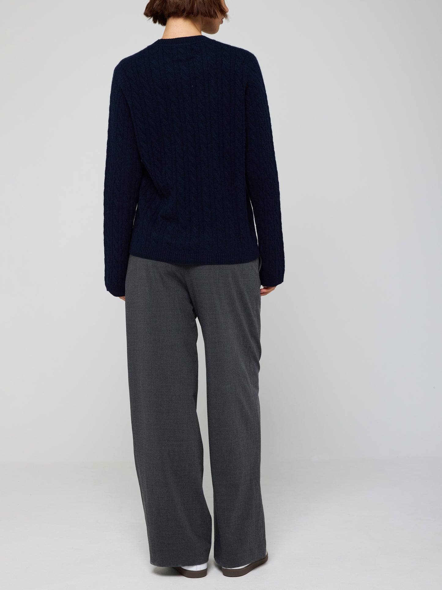 Demi Cable Knit Cashmere Crew Neck