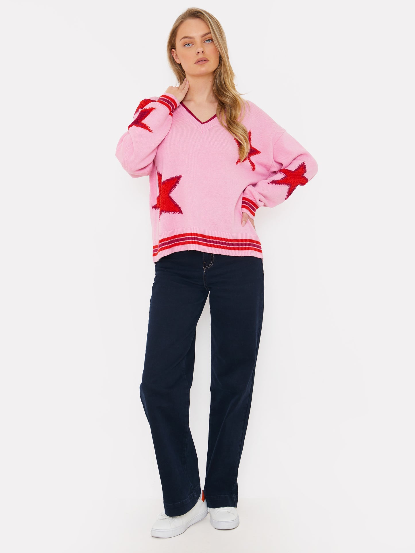 Sanna Star V Neck Knit