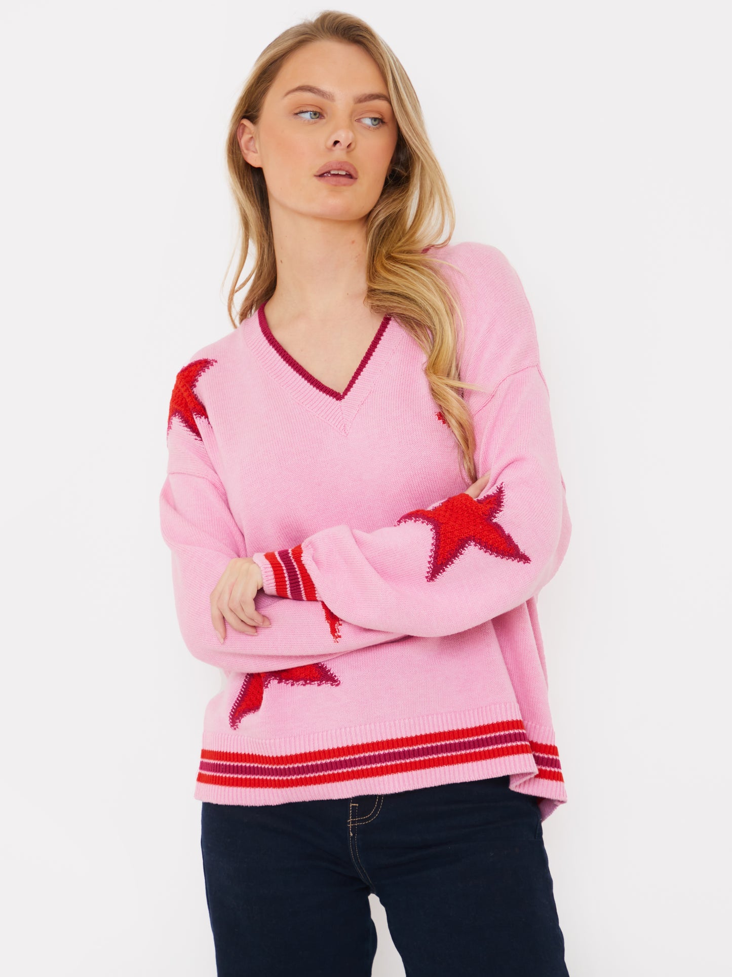 Sanna Star V Neck Knit