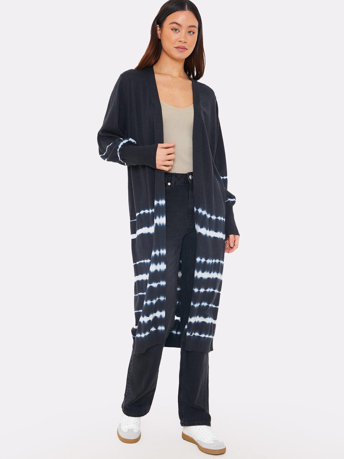 Bleach Stripe Longline Cardigan