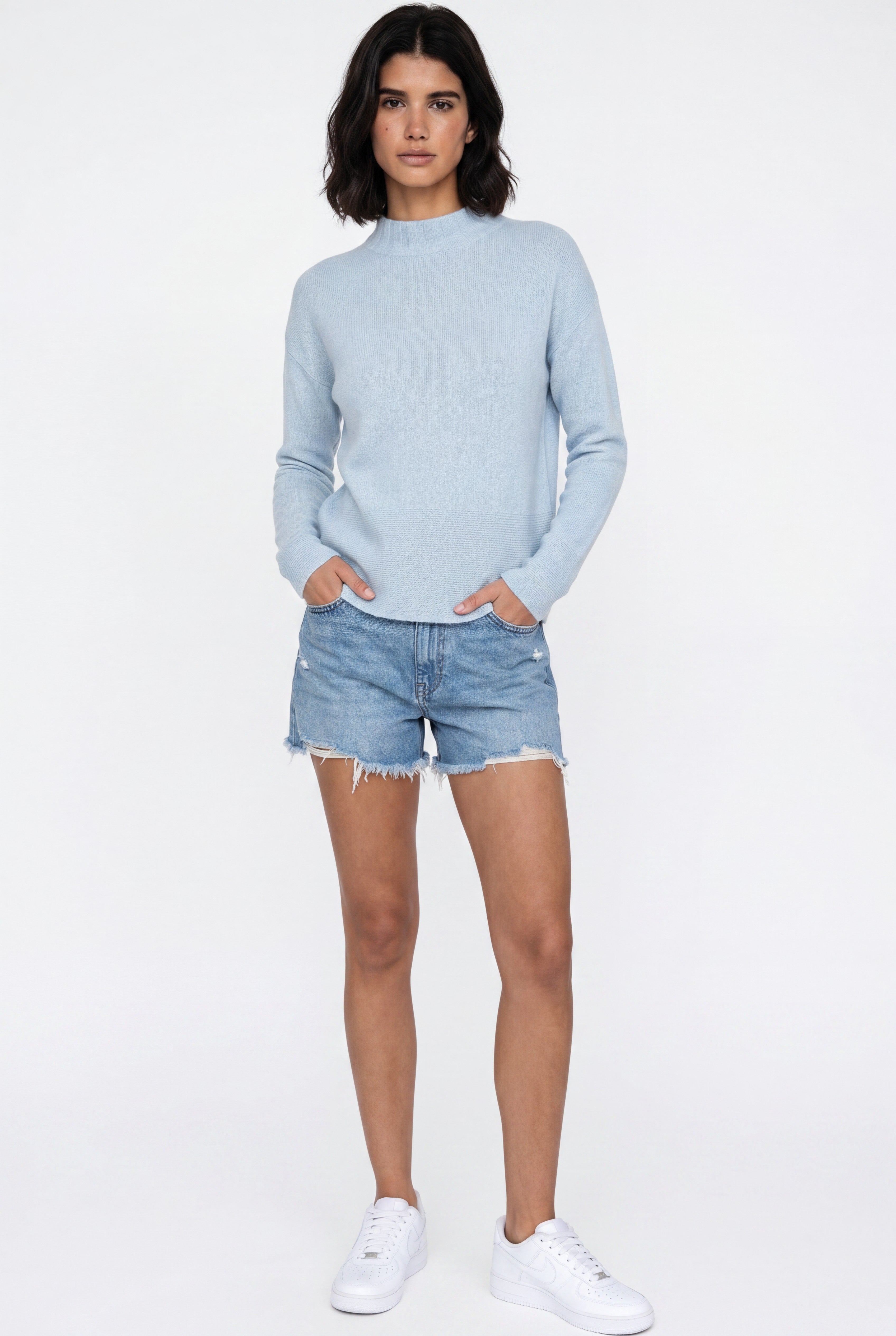 Pearl Cashmere Crew Neck Jumper