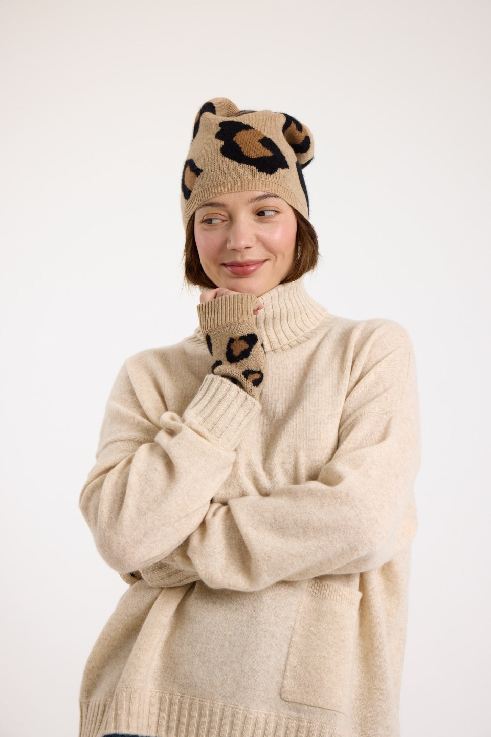 Animal Cashmere Wrist Warmers