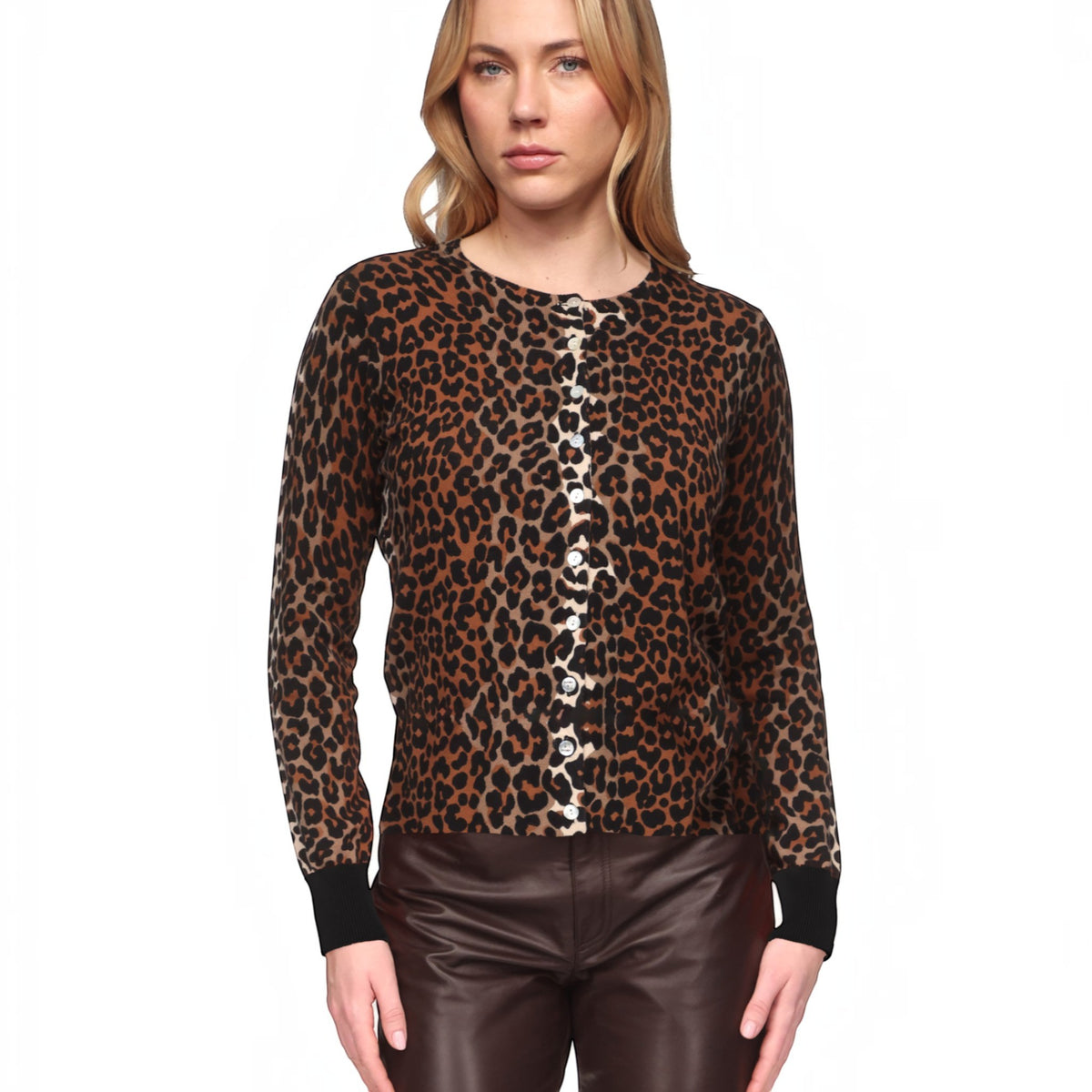 LISA LEOPARD CARDI