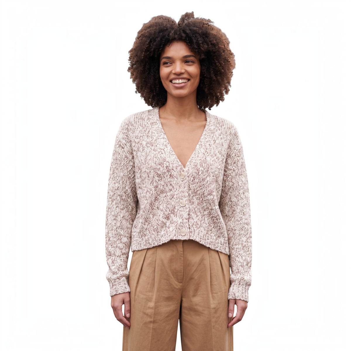 CHUNKY TWIST CROP CARDI