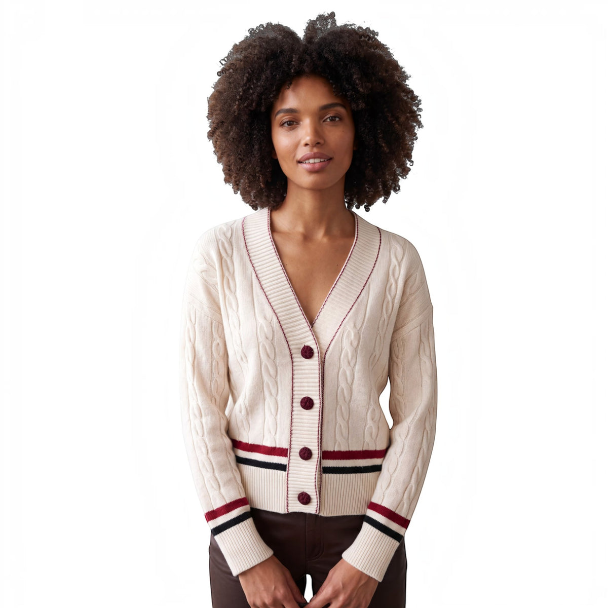 VARSITY CABLE CARDI