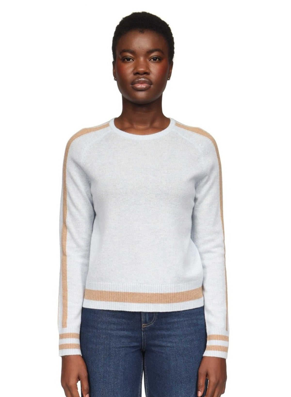 CATHY SLEEVE STRIPE CREW