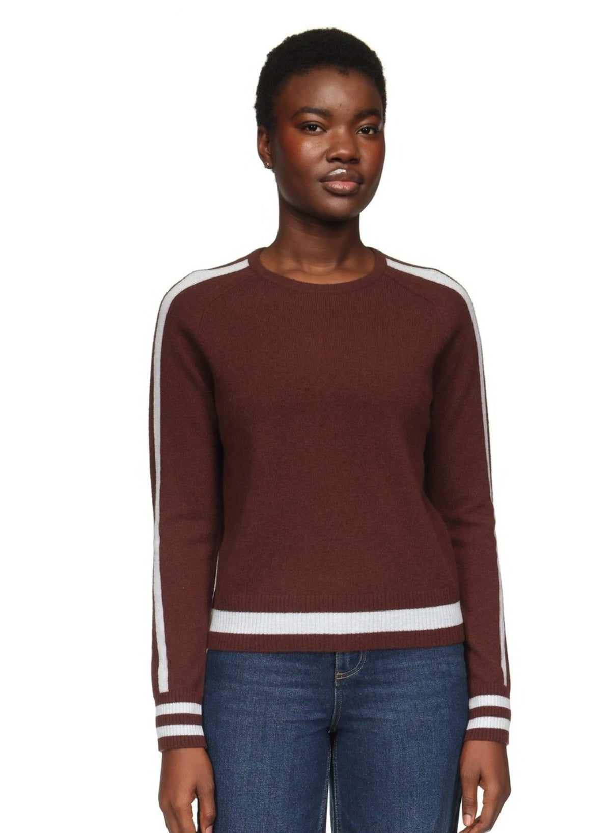 CATHY SLEEVE STRIPE CREW