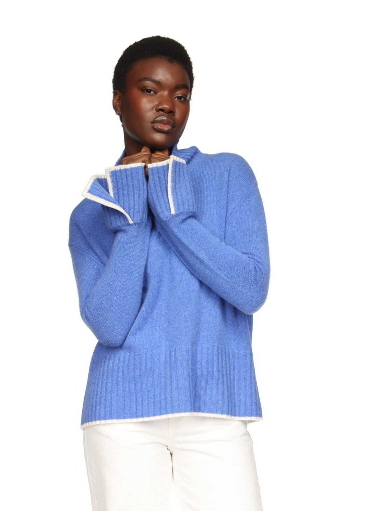 SPLIT CUFF HIGH NECK