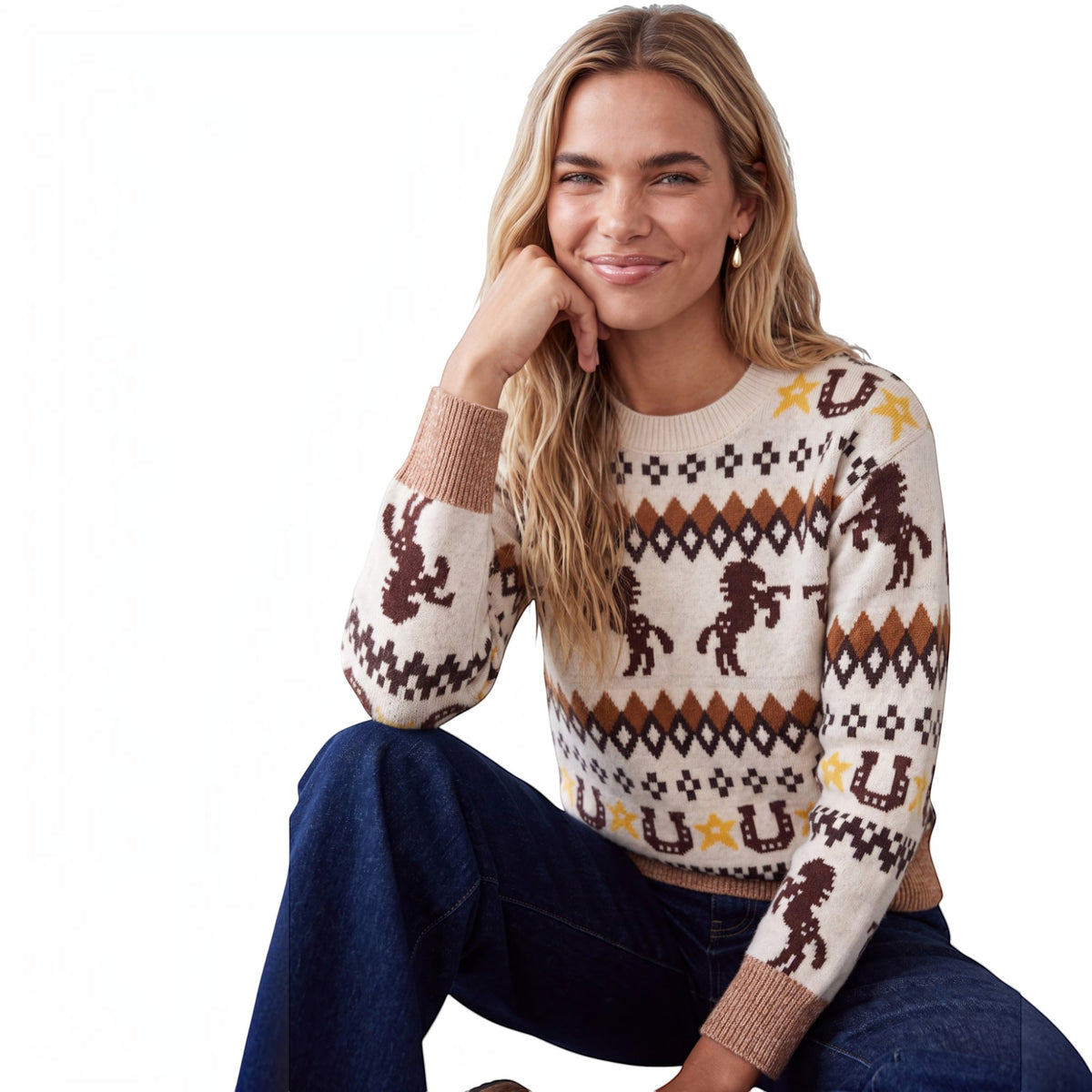 RODEO FAIRISLE CREW