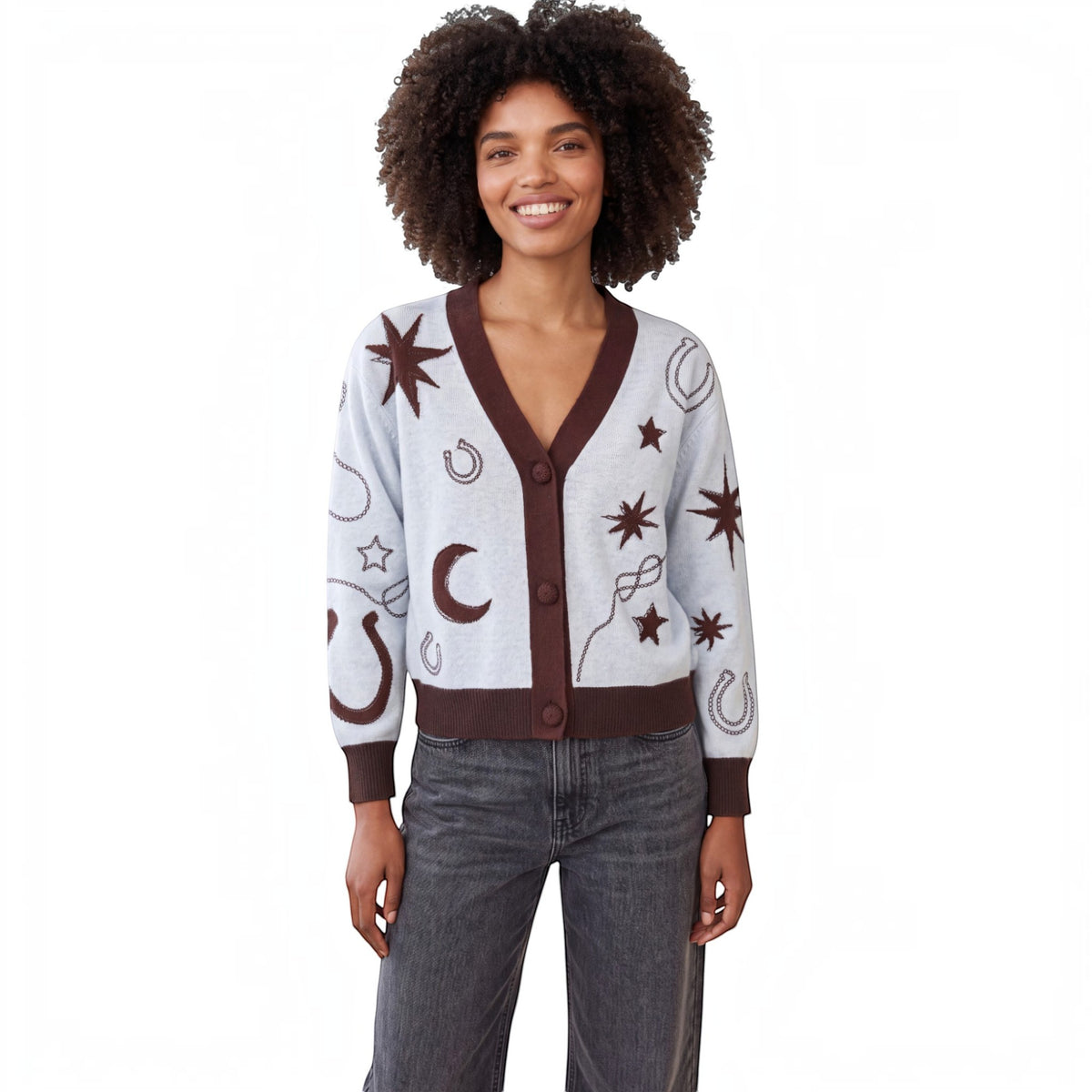 EQUESTRIAN MOTIF CARDI