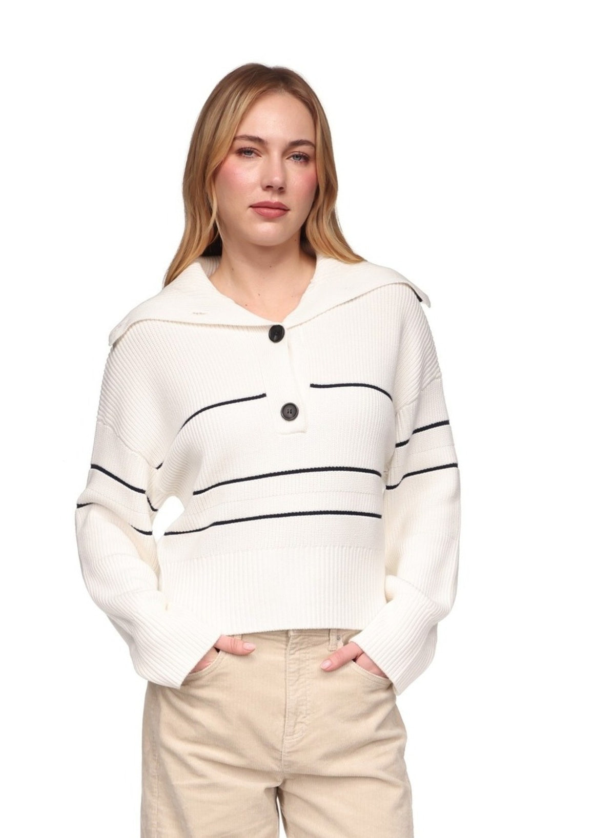 HALF CARDI STRIPED POLO