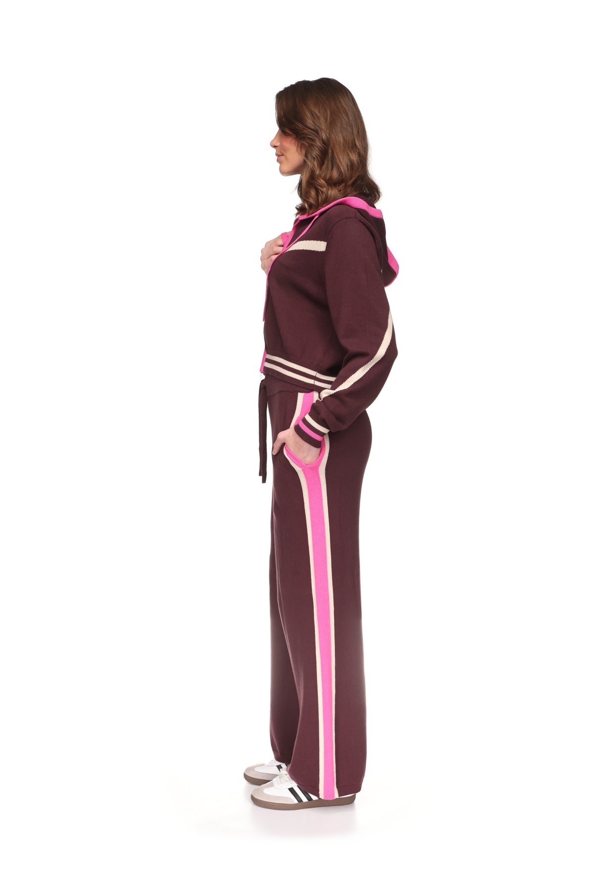 SPORTY STRIPE UP WIDE LEG PANT