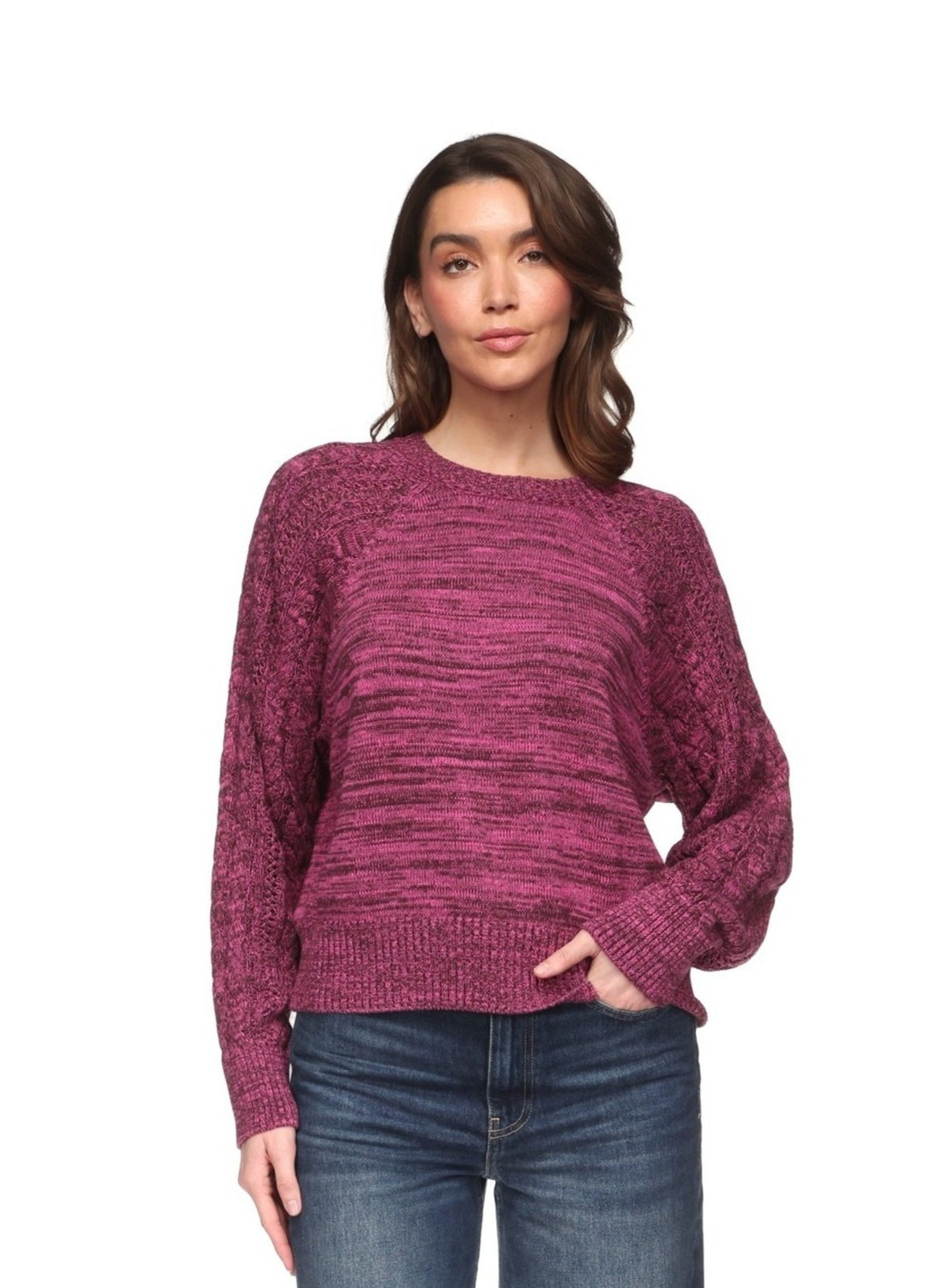 MARLED CABLE SLEEVE CREW