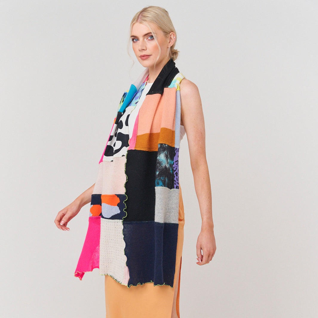 Patchwork Cashmere Scarf Brodie Cashmere