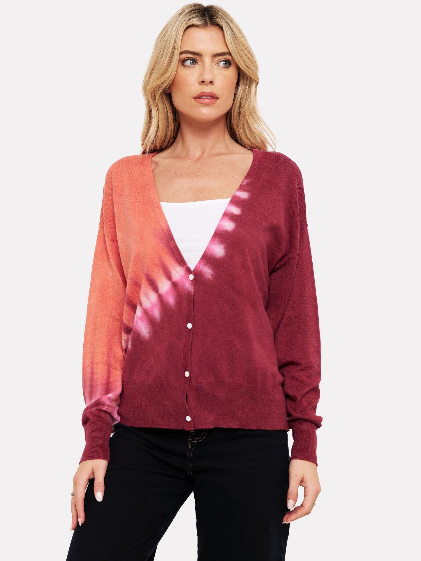 Burn Out Tie Dye Cardigan