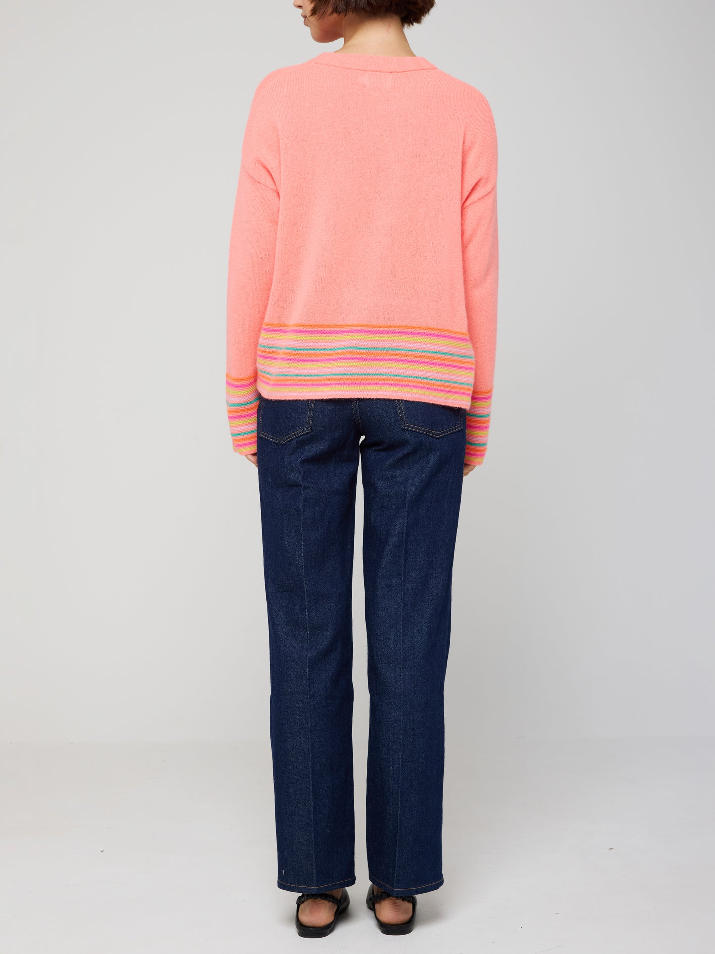 Stripe Pearl Cashmere Knit