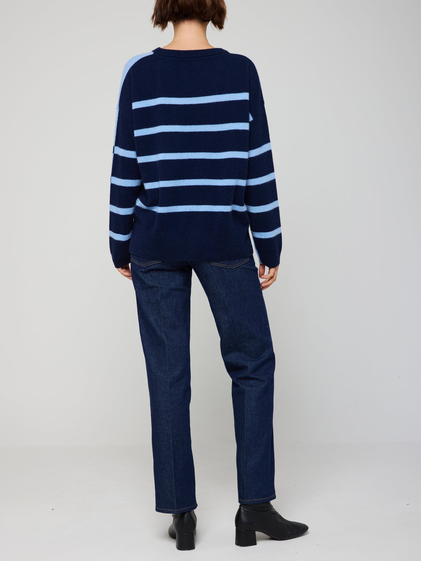 Stripe Cashmere Round Neck