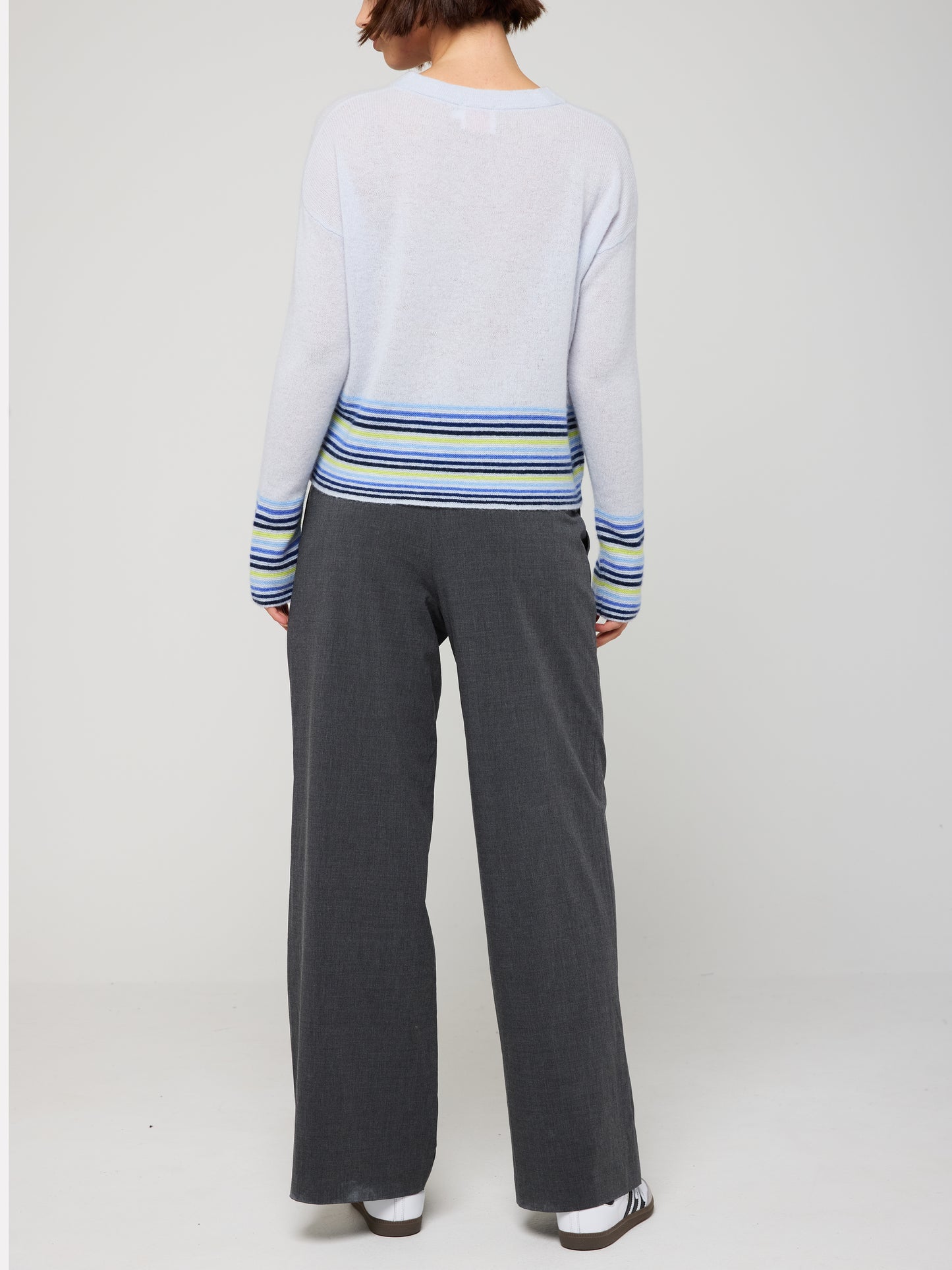 Stripe Pearl Cashmere Knit