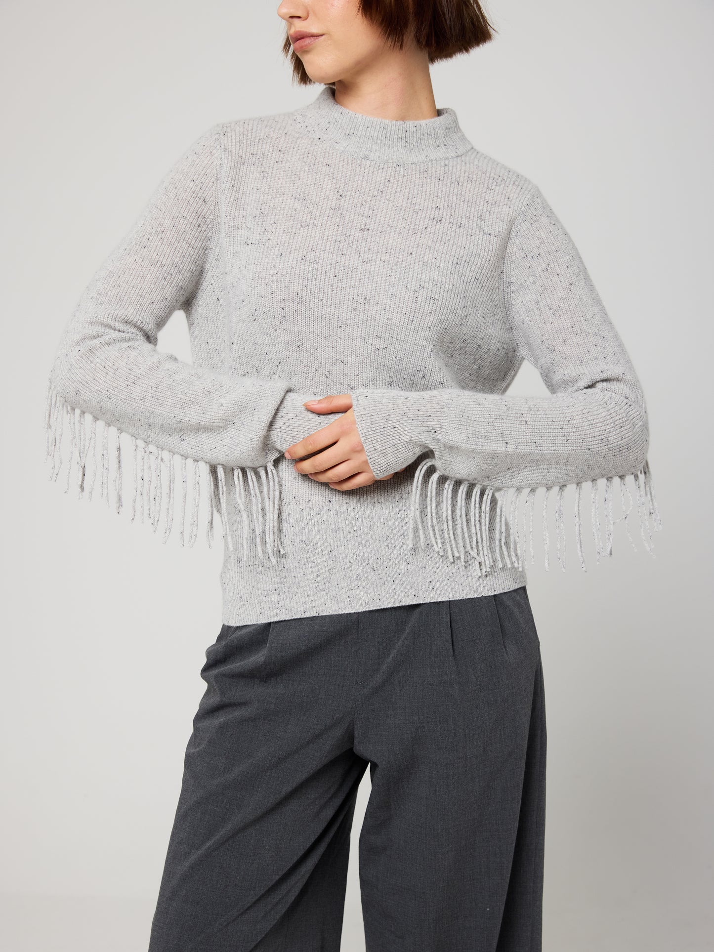 Sophia Fringe Cashmere Knit