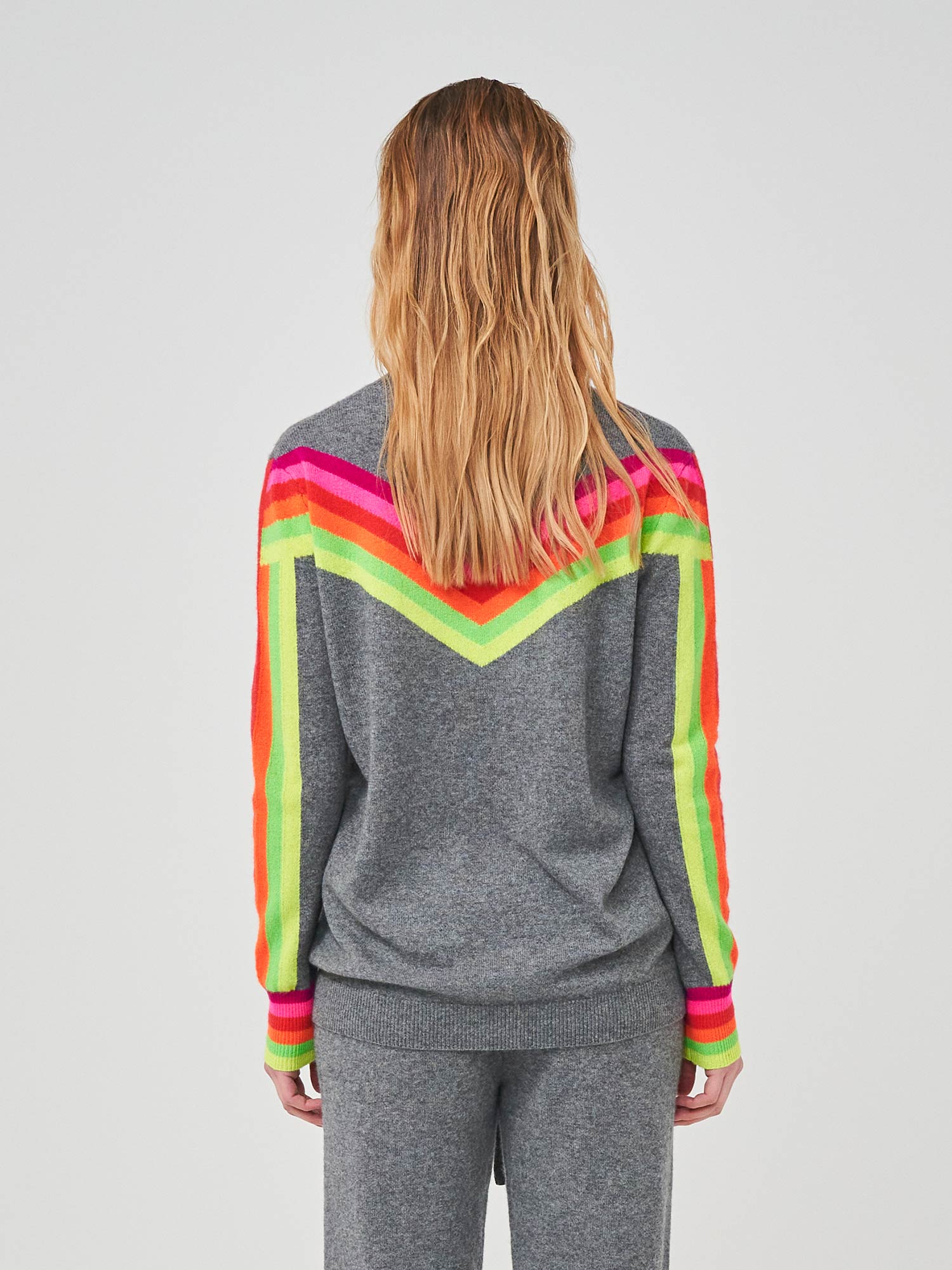 Rainbow Chevron Jumper Brodie Cashmere