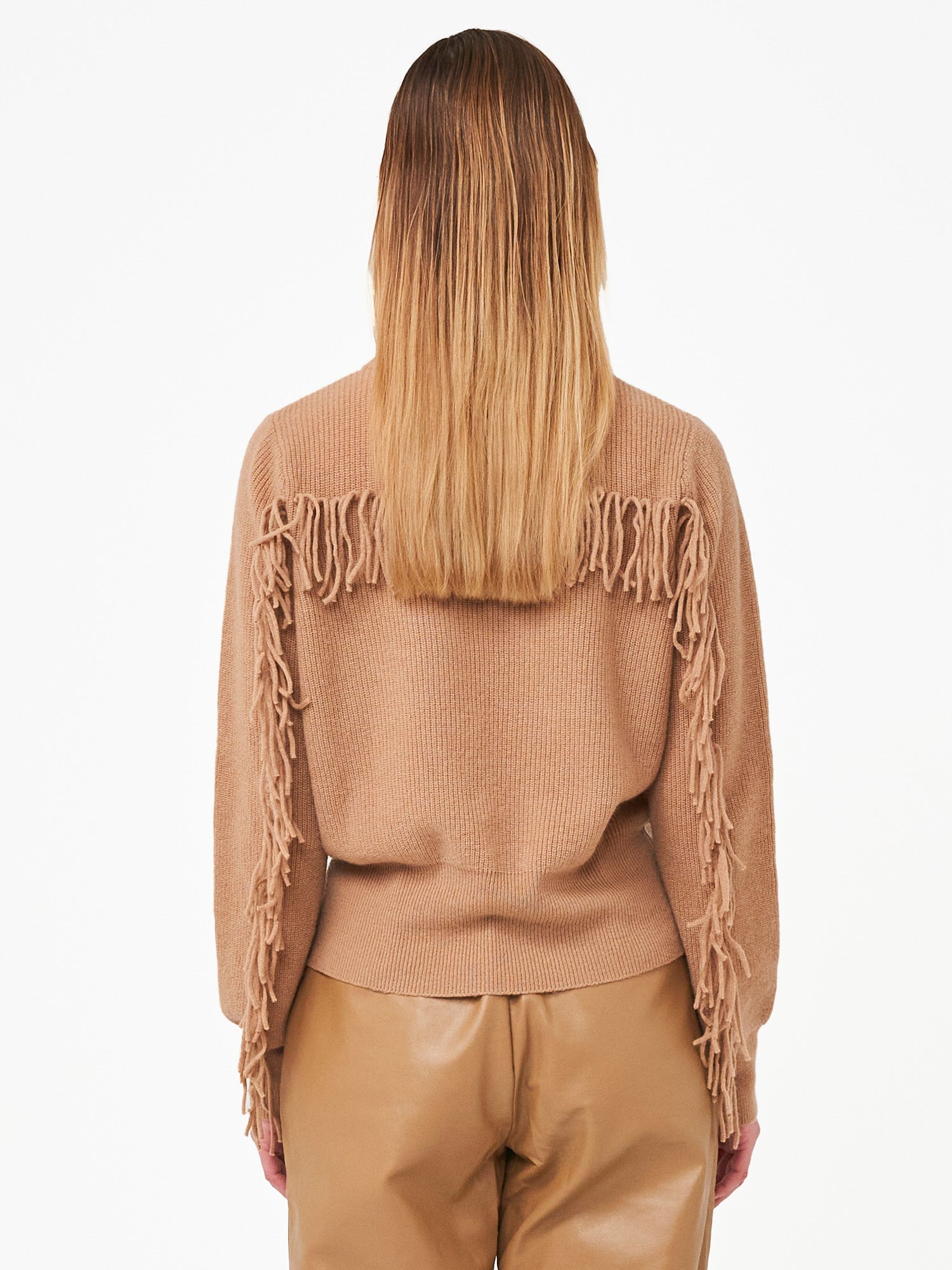 Sophia Fringe Funnel Neck Jumper