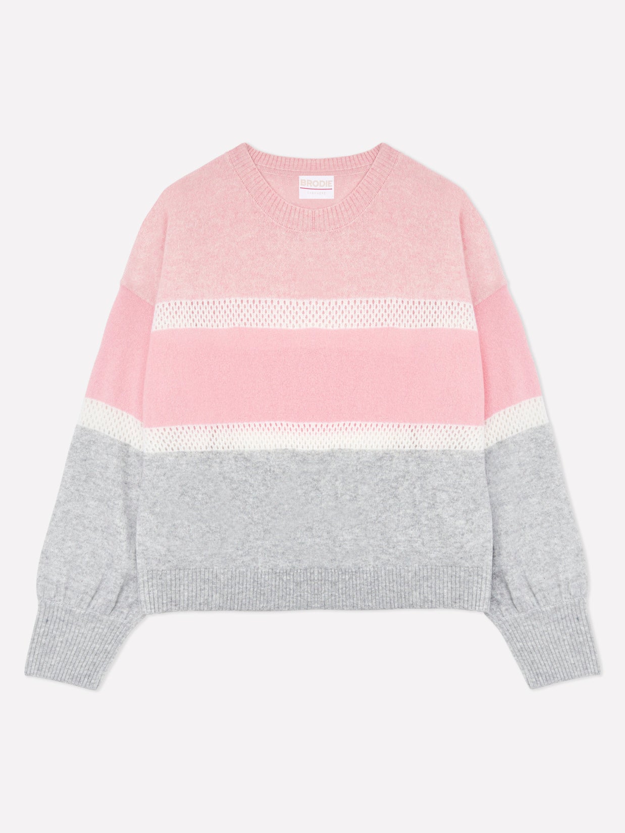 Stripe Balloon Sleeve Jumper