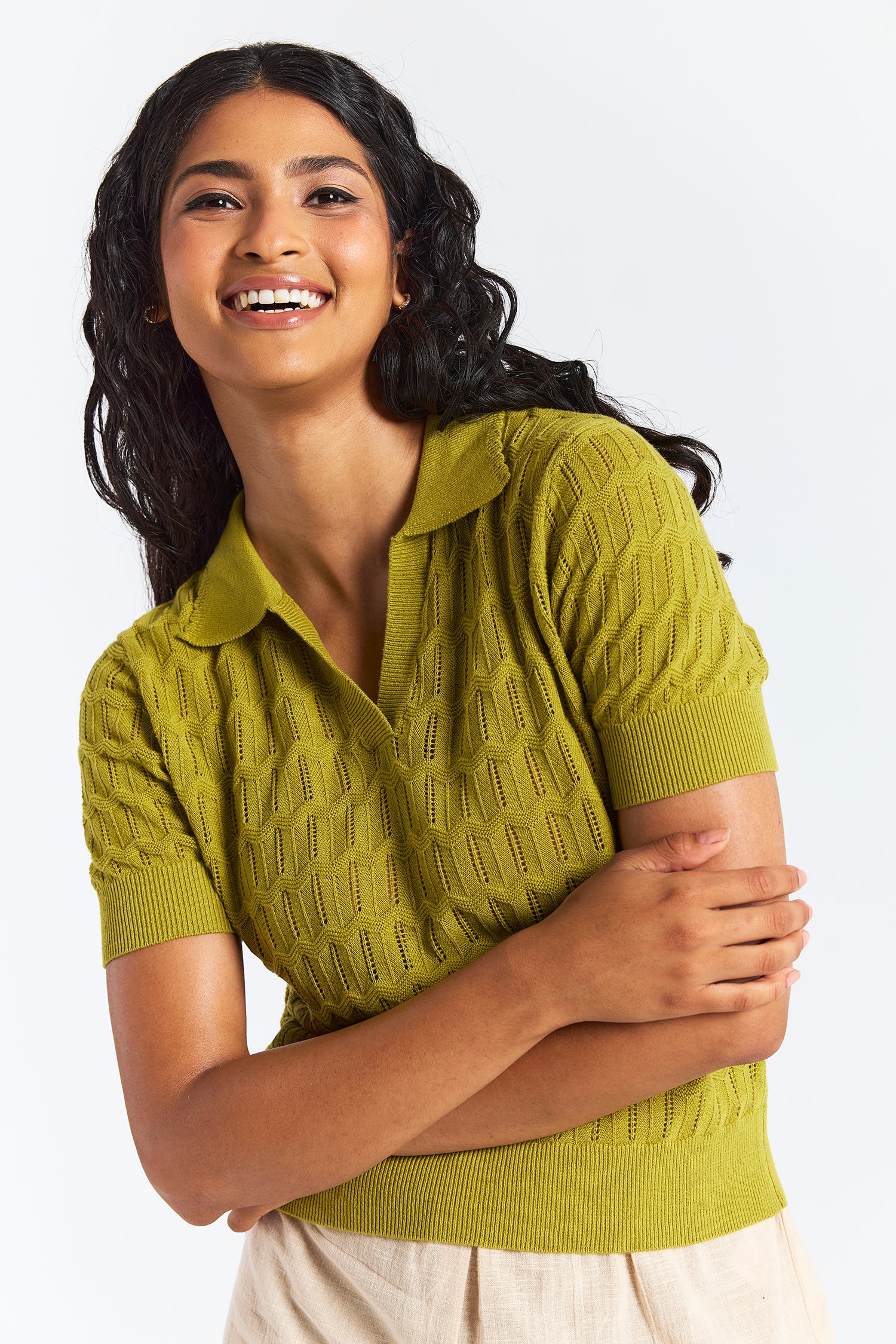 Scallop Trim Pretty Polo