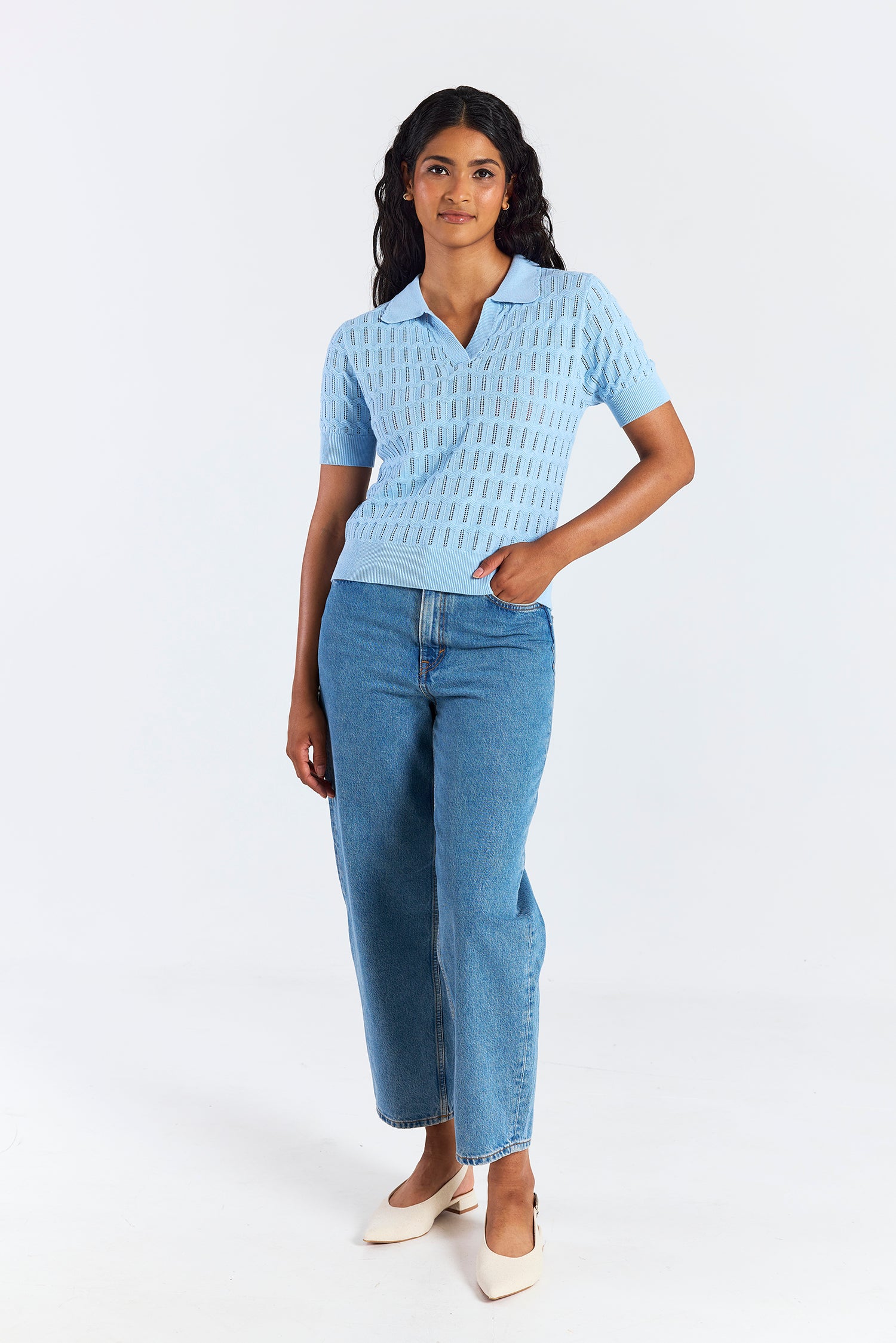 Scallop Trim Pretty Polo