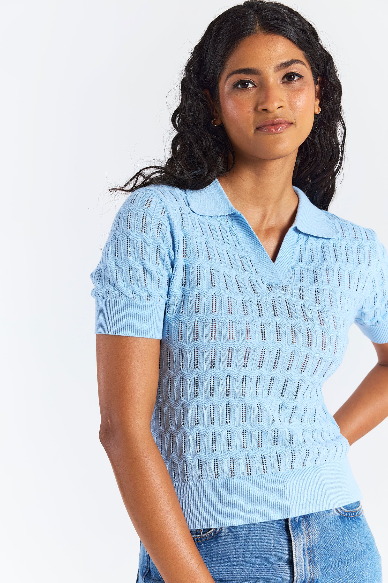 Scallop Trim Pretty Polo