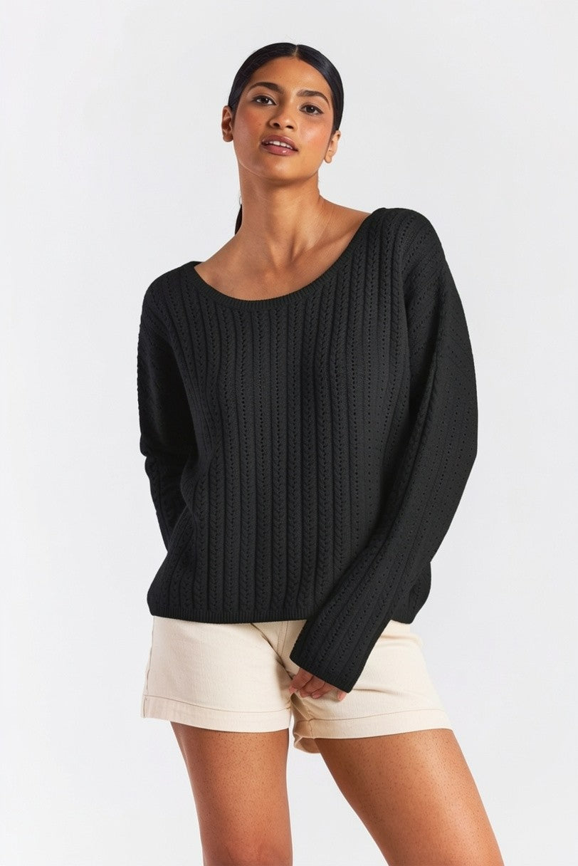 Spring Stitch Rosa Reversible Sweater