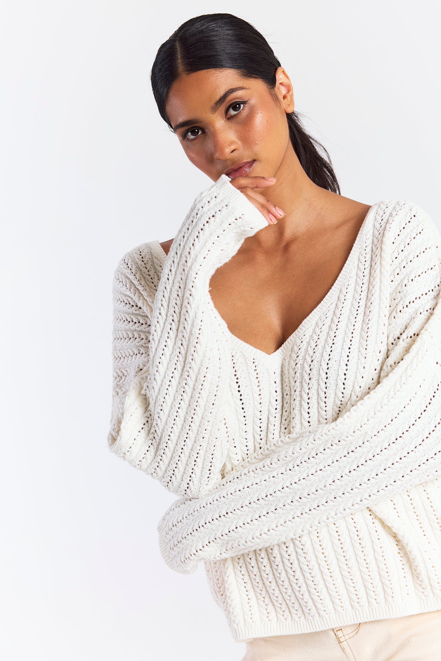 Spring Stitch Rosa Reversible Sweater