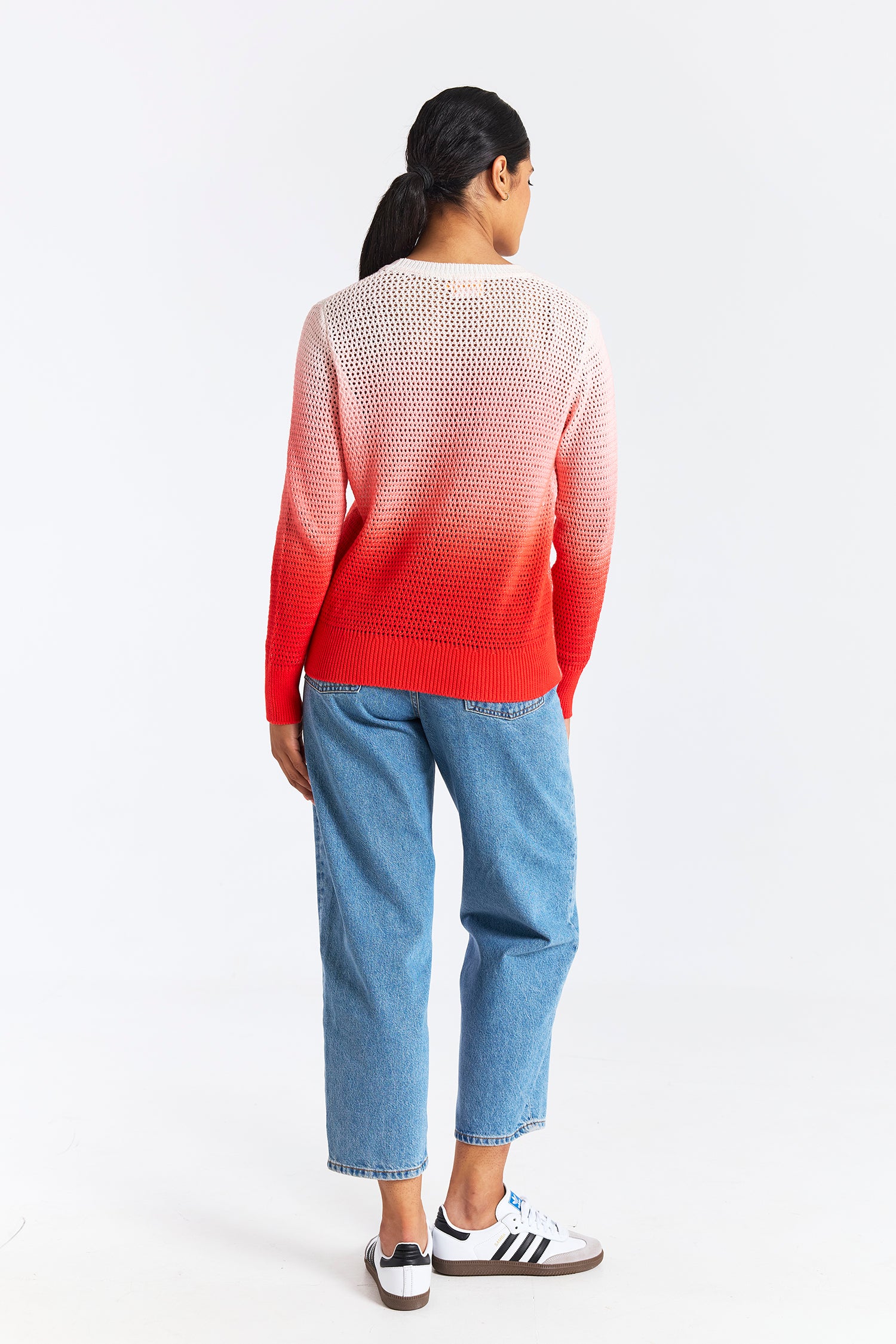 MESH DIP DYE CREW