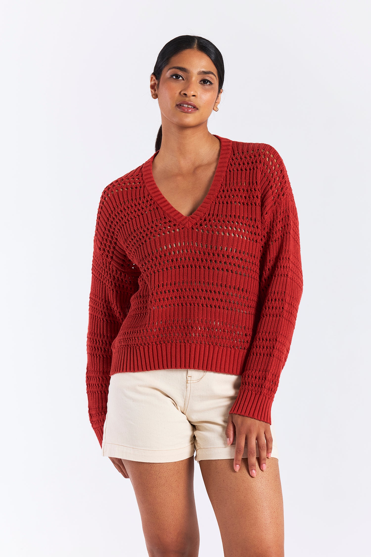 SARAH STITCH CROPPED V