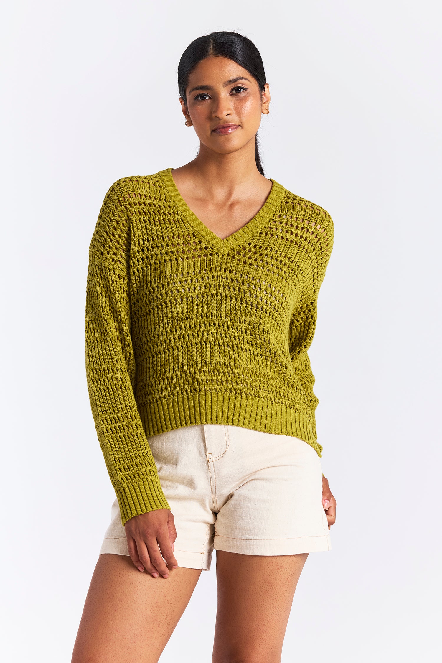 SARAH STITCH CROPPED V