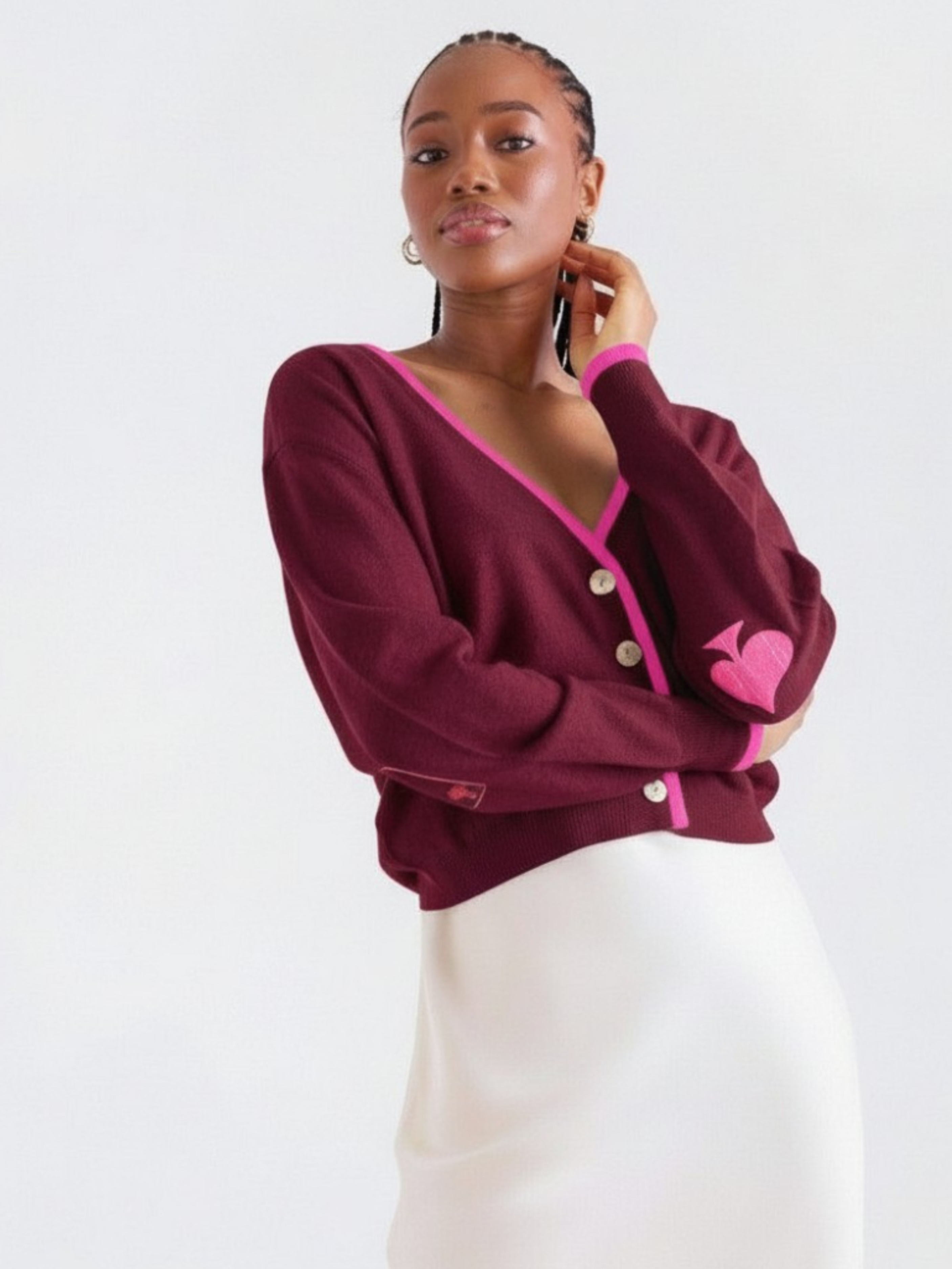 Queen of Hearts Cashmere Cardigan