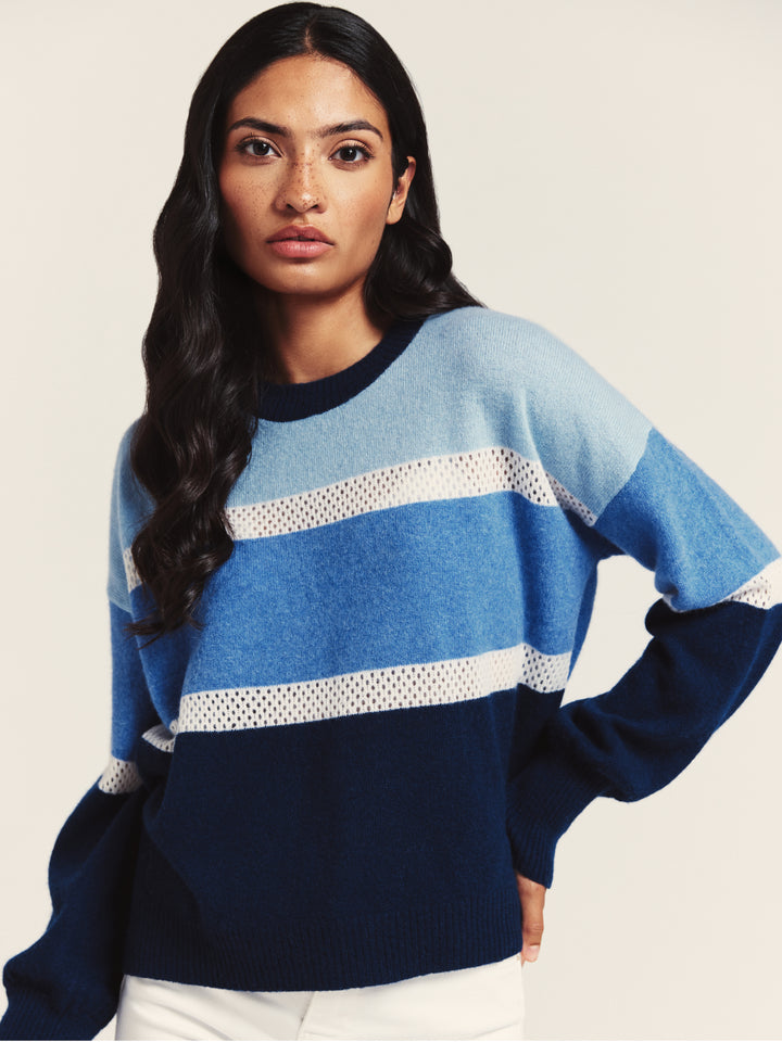 Brodie Cashmere S Strata Cuff Balloon Sleeve Ash Grey Jumper