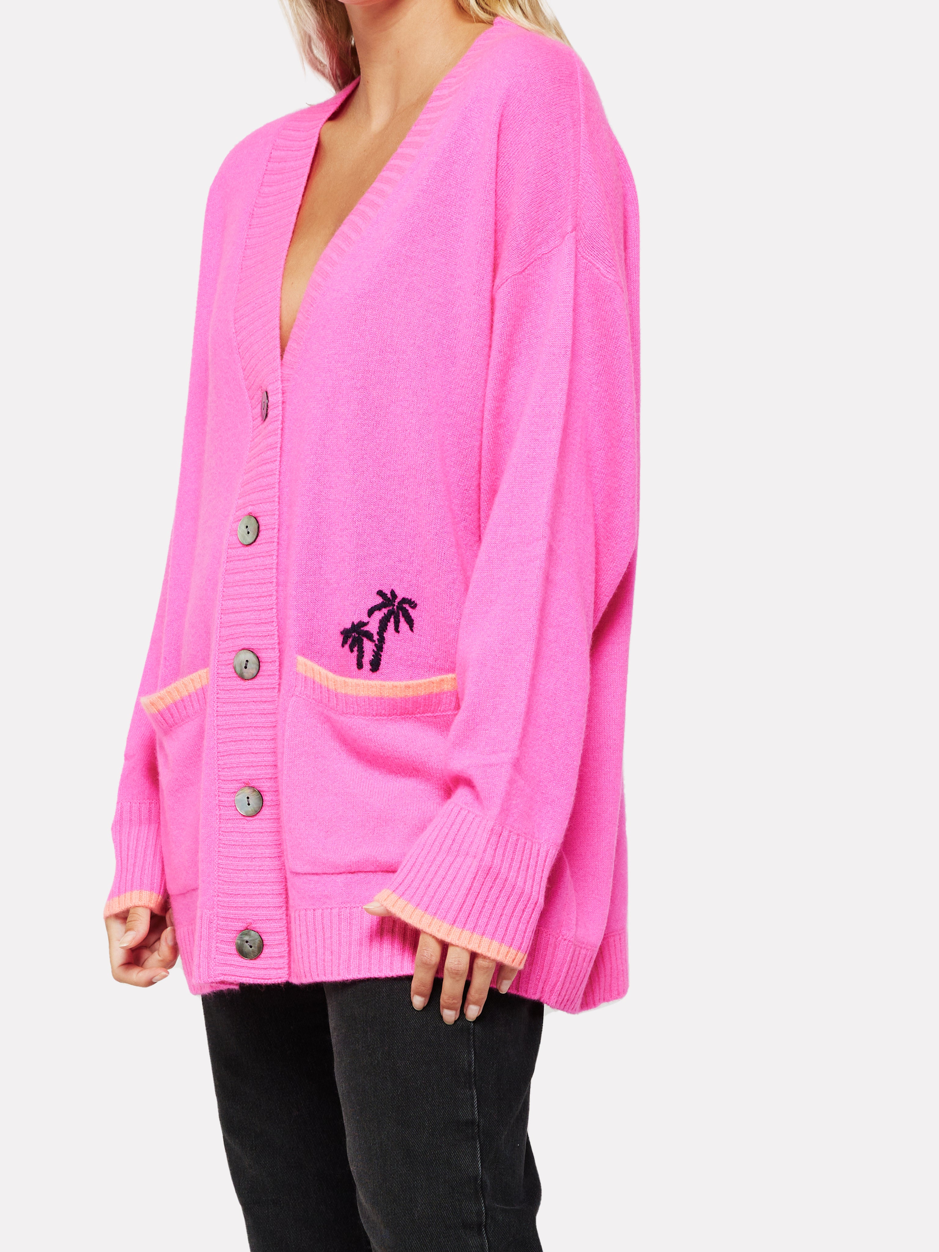 Malibu V Neck Cashmere Cardigan