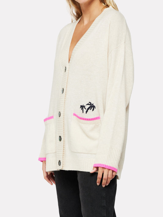 Malibu V-Neck Cashmere Cardigan