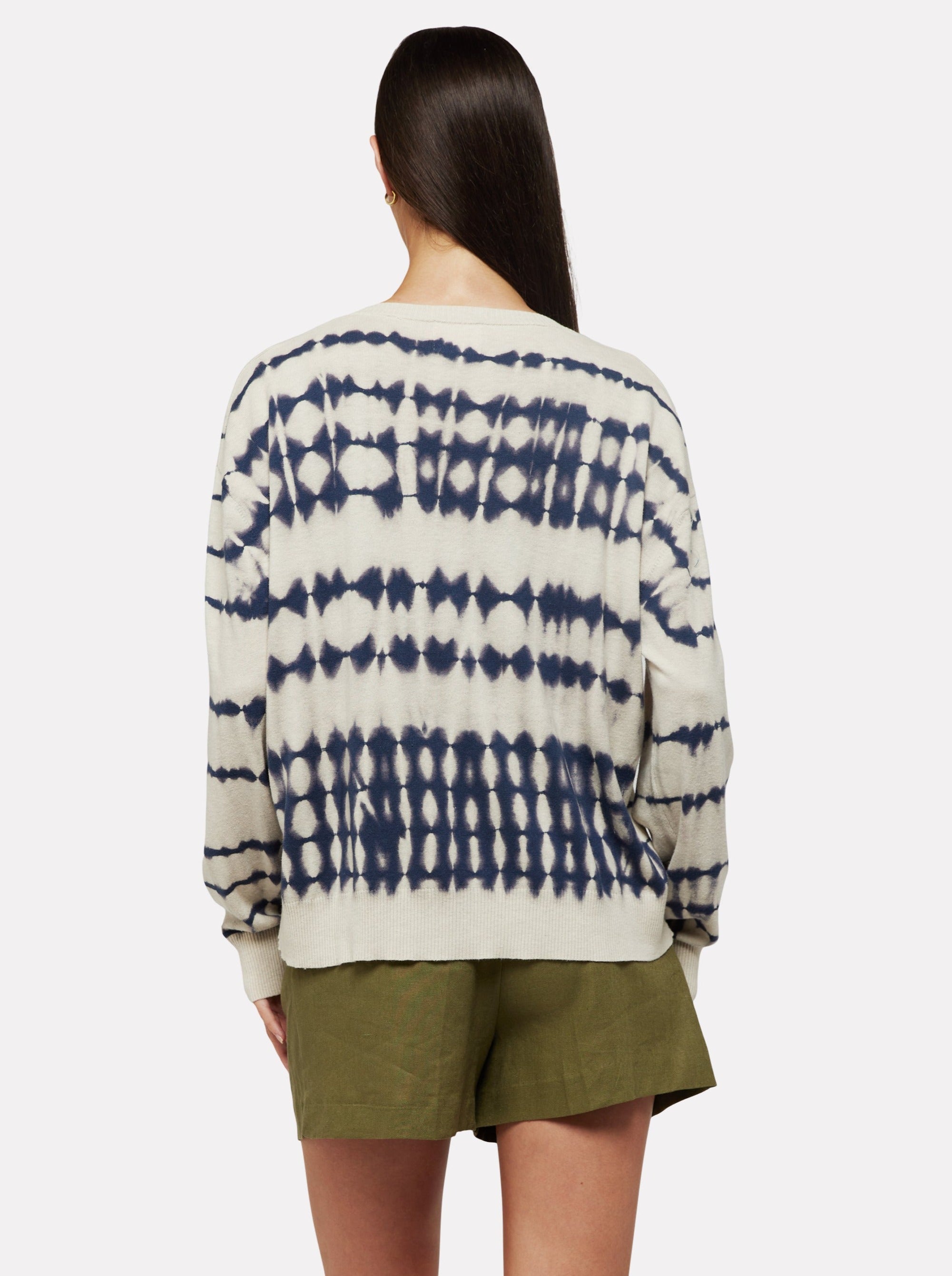Della V-Neck Tie Dye Knit