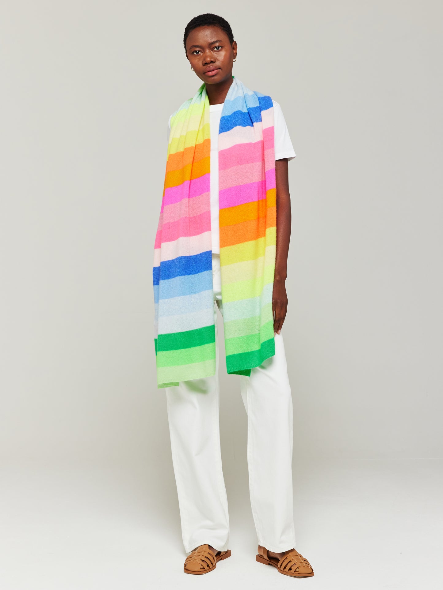 Stripe Cashmere Travel Wrap